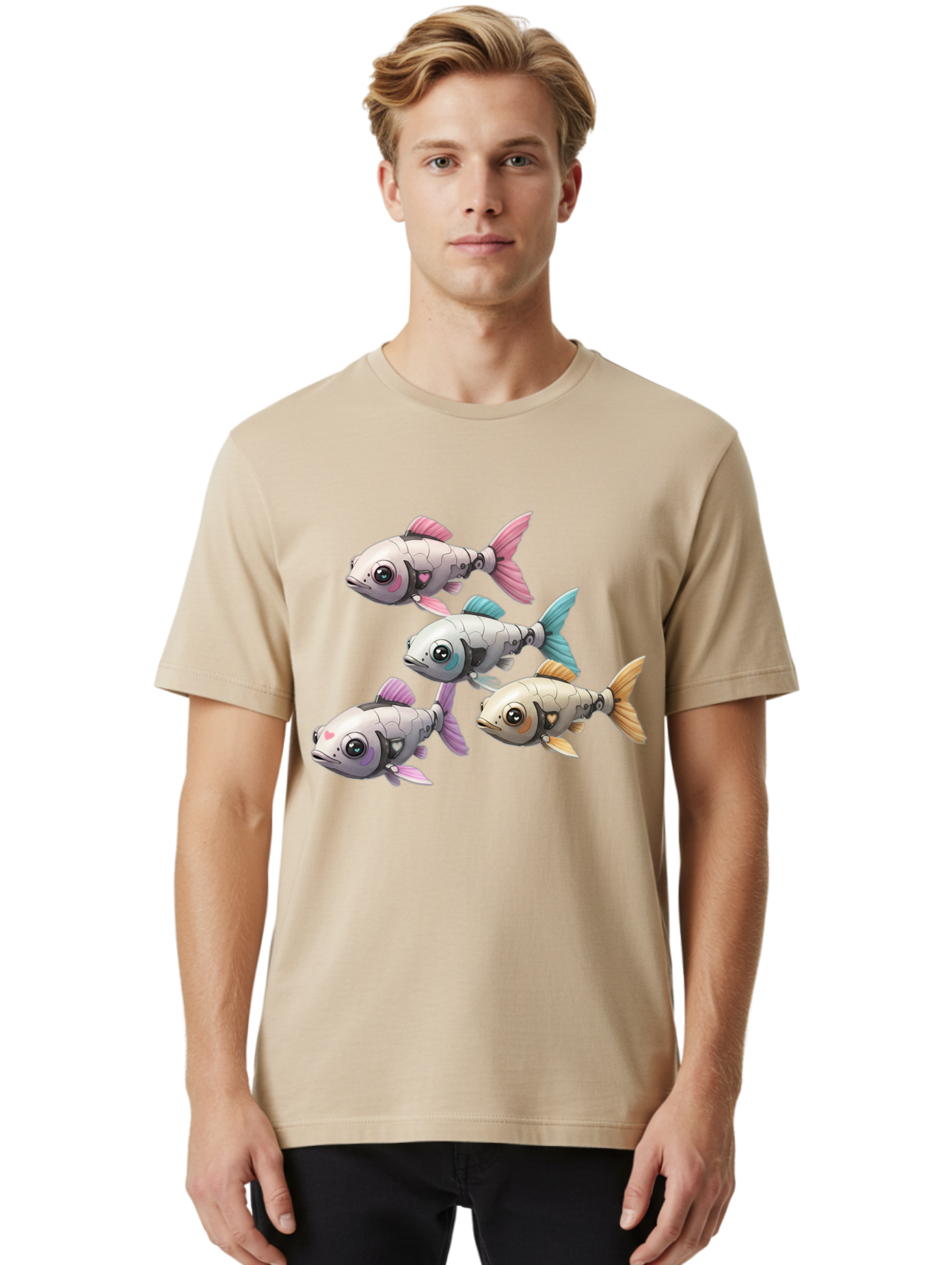 Metallic-Fish Men'S Graphic Tee, 100% Cotton, Comfortable Casual Summer Wear, Machine Washable, Vintage Camera, Old Camera, Antique Camera, Black Camera, Classic Photography, Photography Equipment, Nostalgic Device, Film Camera, Camera Art Bak883