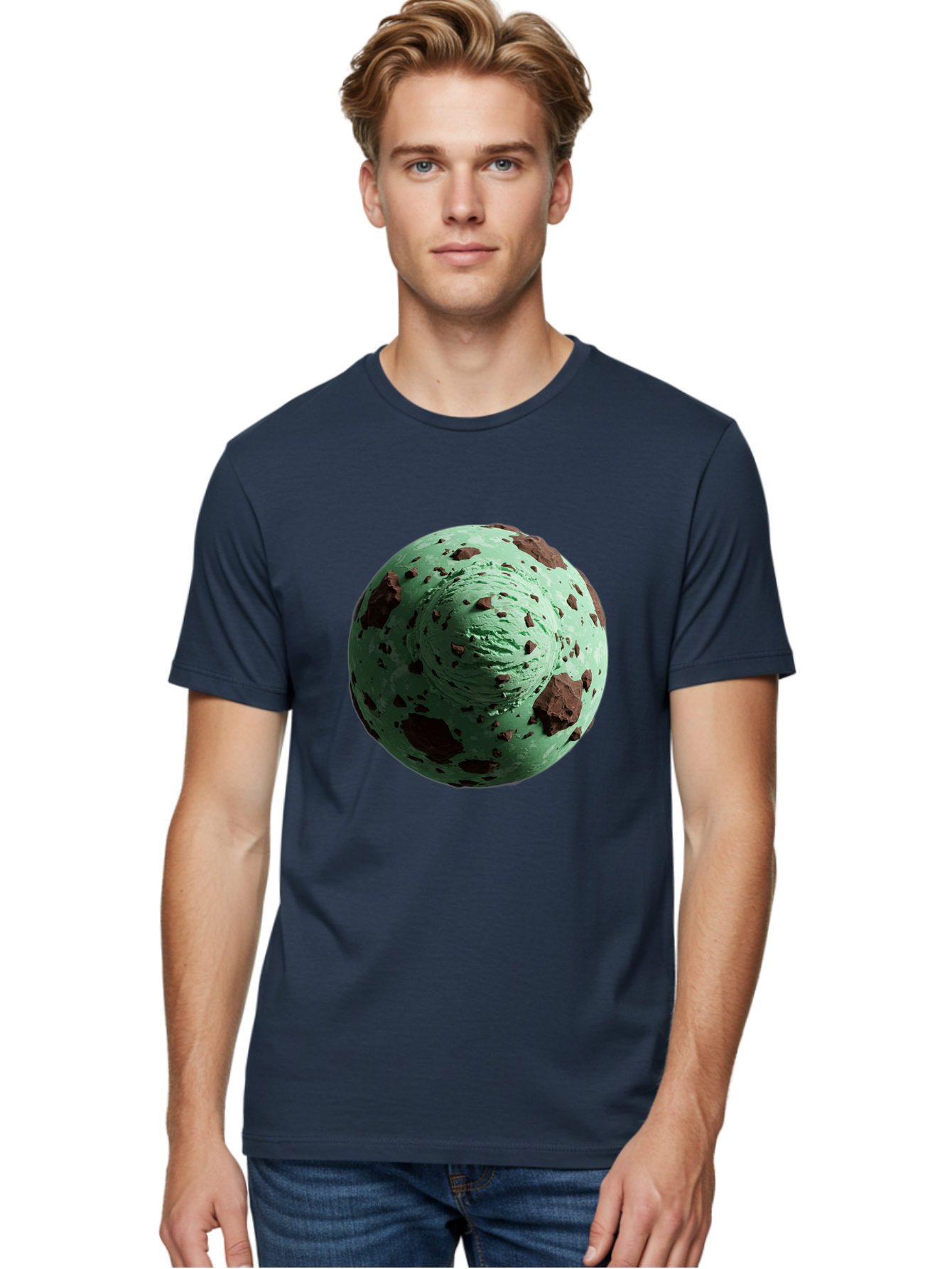 Mint-Chocolate-Chip-Ice-Cream Men'S Graphic Tee, 100% Cotton, Comfortable Casual Summer Wear, Machine Washable, Vintage Camera, Old Camera, Antique Camera, Black Camera, Classic Photography, Photography Equipment, Nostalgic Device, Bak887