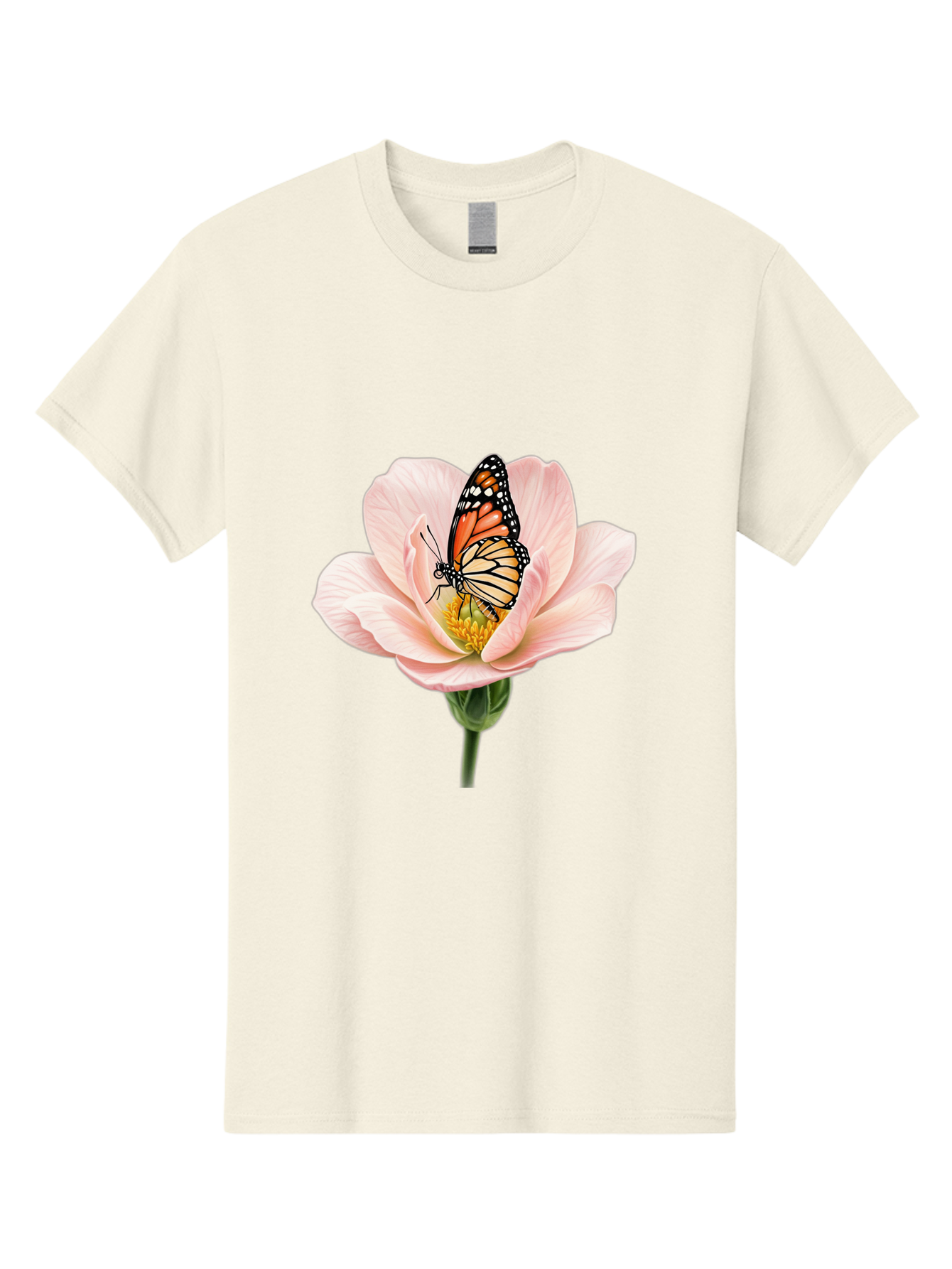 Monarch-On-Pink-Flower Men'S Graphic Tee, 100% Cotton, Comfortable Casual Summer Wear, Machine Washable, Vintage Camera, Old Camera, Antique Camera, Black Camera, Classic Photography, Photography Equipment, Nostalgic Device, Film Camera, Bak890