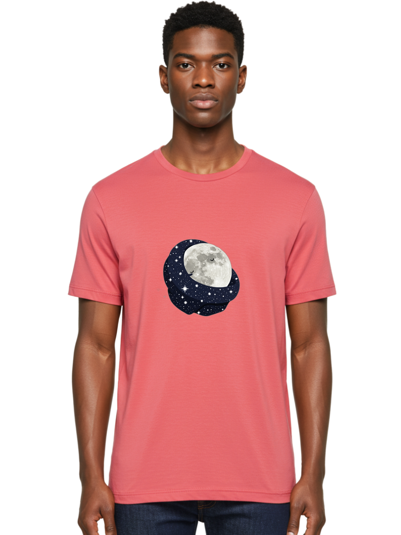 Moon-With-Stars Men'S Graphic Tee, 100% Cotton, Comfortable Casual Summer Wear, Machine Washable, Vintage Camera, Old Camera, Antique Camera, Black Camera, Classic Photography, Photography Equipment, Nostalgic Device, Film Camera, Camera Art Bak900