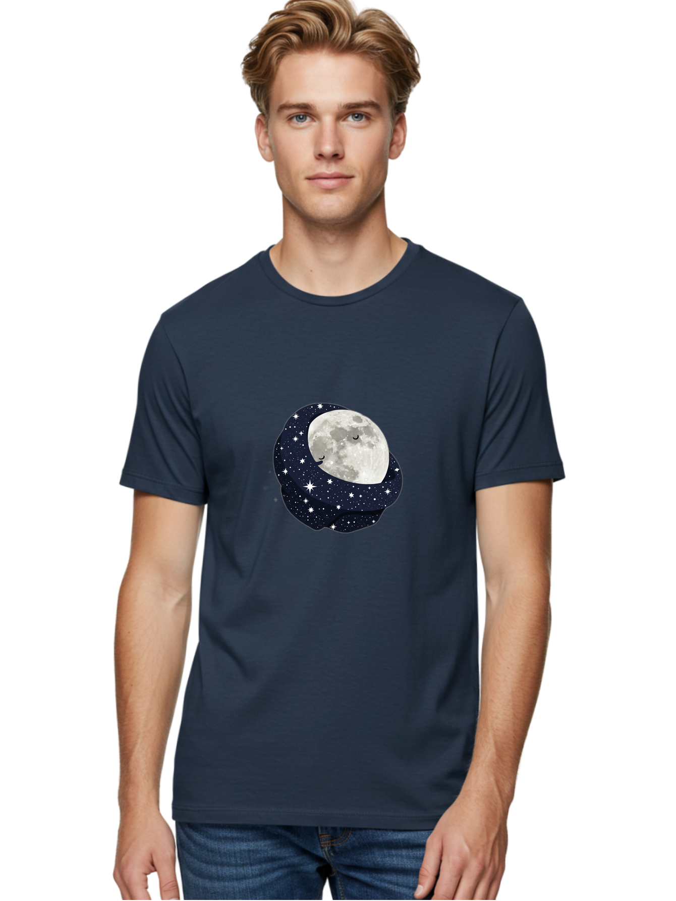 Moon-With-Stars Men'S Graphic Tee, 100% Cotton, Comfortable Casual Summer Wear, Machine Washable, Vintage Camera, Old Camera, Antique Camera, Black Camera, Classic Photography, Photography Equipment, Nostalgic Device, Film Camera, Camera Art Bak900