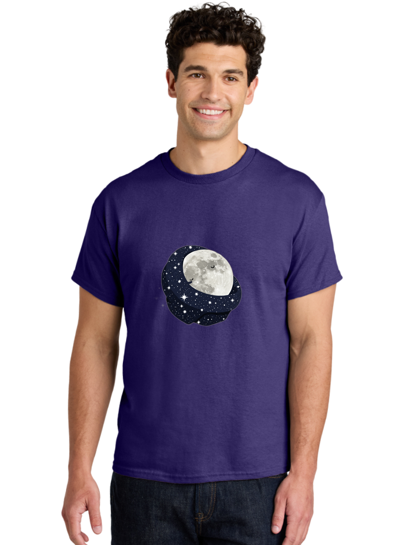 Moon-With-Stars Men'S Graphic Tee, 100% Cotton, Comfortable Casual Summer Wear, Machine Washable, Vintage Camera, Old Camera, Antique Camera, Black Camera, Classic Photography, Photography Equipment, Nostalgic Device, Film Camera, Camera Art Bak900
