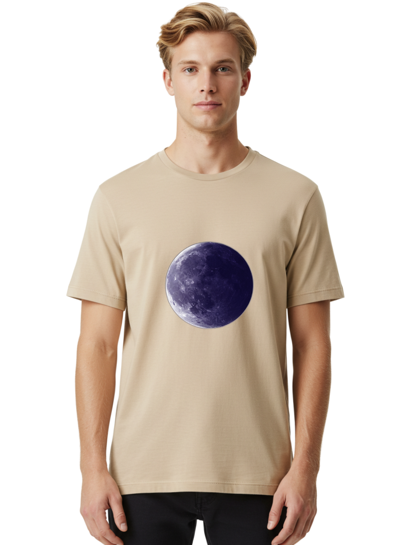 Moon Men'S Graphic Tee, 100% Cotton, Comfortable Casual Summer Wear, Machine Washable, Vintage Camera, Old Camera, Antique Camera, Black Camera, Classic Photography, Photography Equipment, Nostalgic Device, Film Camera, Camera Art Bak901