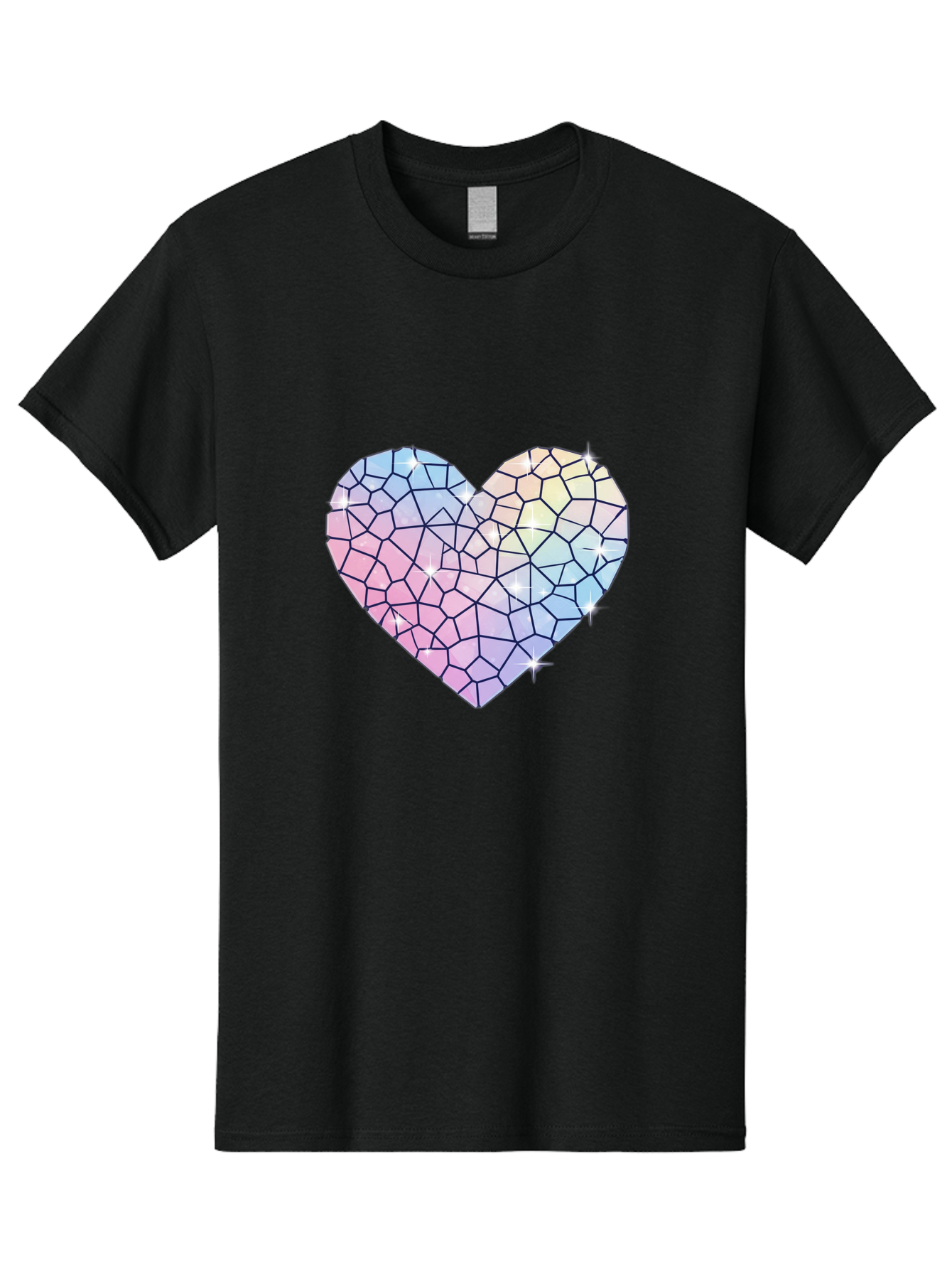 Mosaic-Heart-1 Men'S Graphic Tee, 100% Cotton, Comfortable Casual Summer Wear, Machine Washable, Vintage Camera, Old Camera, Antique Camera, Black Camera, Classic Photography, Photography Equipment, Nostalgic Device, Film Camera, Camera Art Bak904