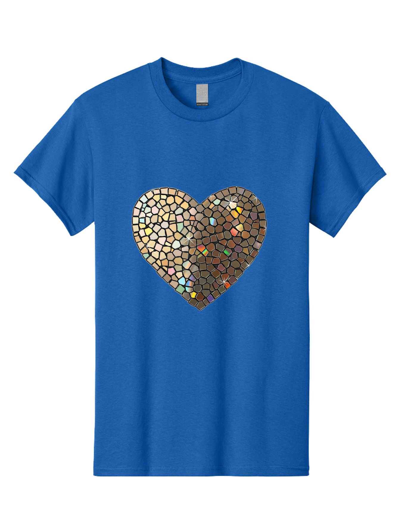 Mosaic-Heart-2 Men'S Graphic Tee, 100% Cotton, Comfortable Casual Summer Wear, Machine Washable, Vintage Camera, Old Camera, Antique Camera, Black Camera, Classic Photography, Photography Equipment, Nostalgic Device, Film Camera, Camera Art Bak905