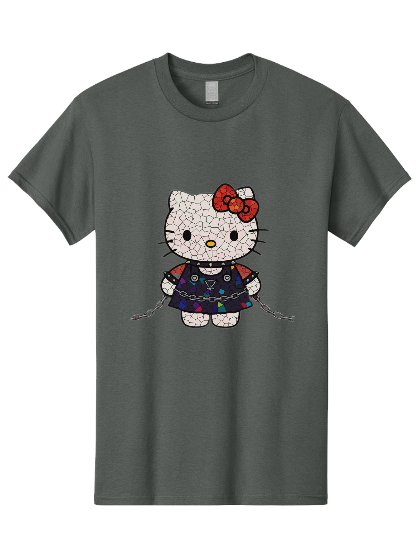 Mosaic-Hello-Kitty Men'S Graphic Tee, 100% Cotton, Comfortable Casual Summer Wear, Machine Washable, Vintage Camera, Old Camera, Antique Camera, Black Camera, Classic Photography, Photography Equipment, Nostalgic Device, Film Camera, Bak907