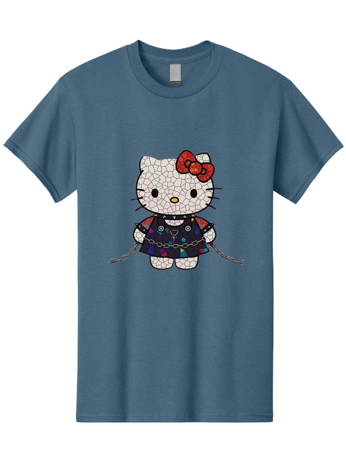 Mosaic-Hello-Kitty Men'S Graphic Tee, 100% Cotton, Comfortable Casual Summer Wear, Machine Washable, Vintage Camera, Old Camera, Antique Camera, Black Camera, Classic Photography, Photography Equipment, Nostalgic Device, Film Camera, Bak907