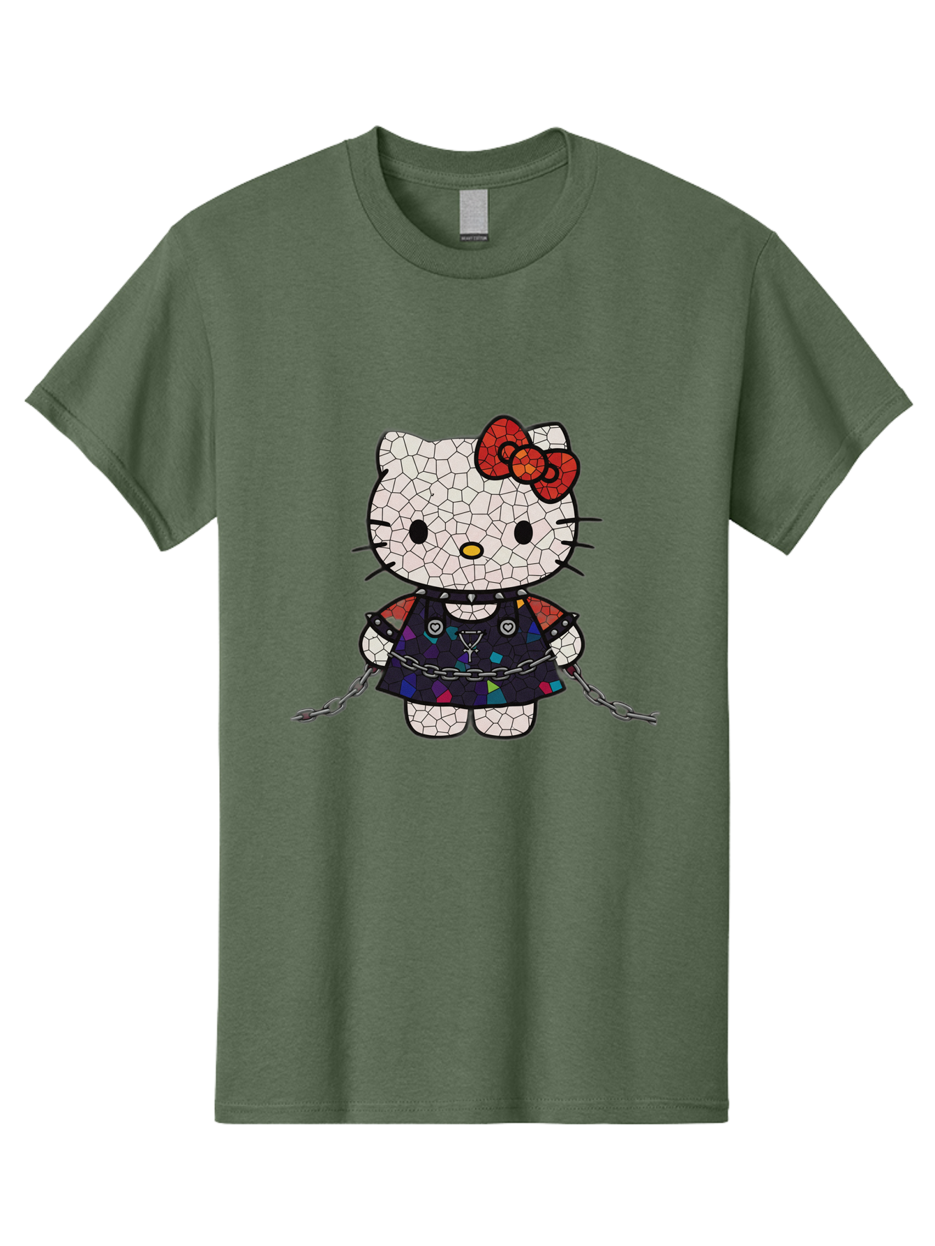 Mosaic-Hello-Kitty Men'S Graphic Tee, 100% Cotton, Comfortable Casual Summer Wear, Machine Washable, Vintage Camera, Old Camera, Antique Camera, Black Camera, Classic Photography, Photography Equipment, Nostalgic Device, Film Camera, Bak907