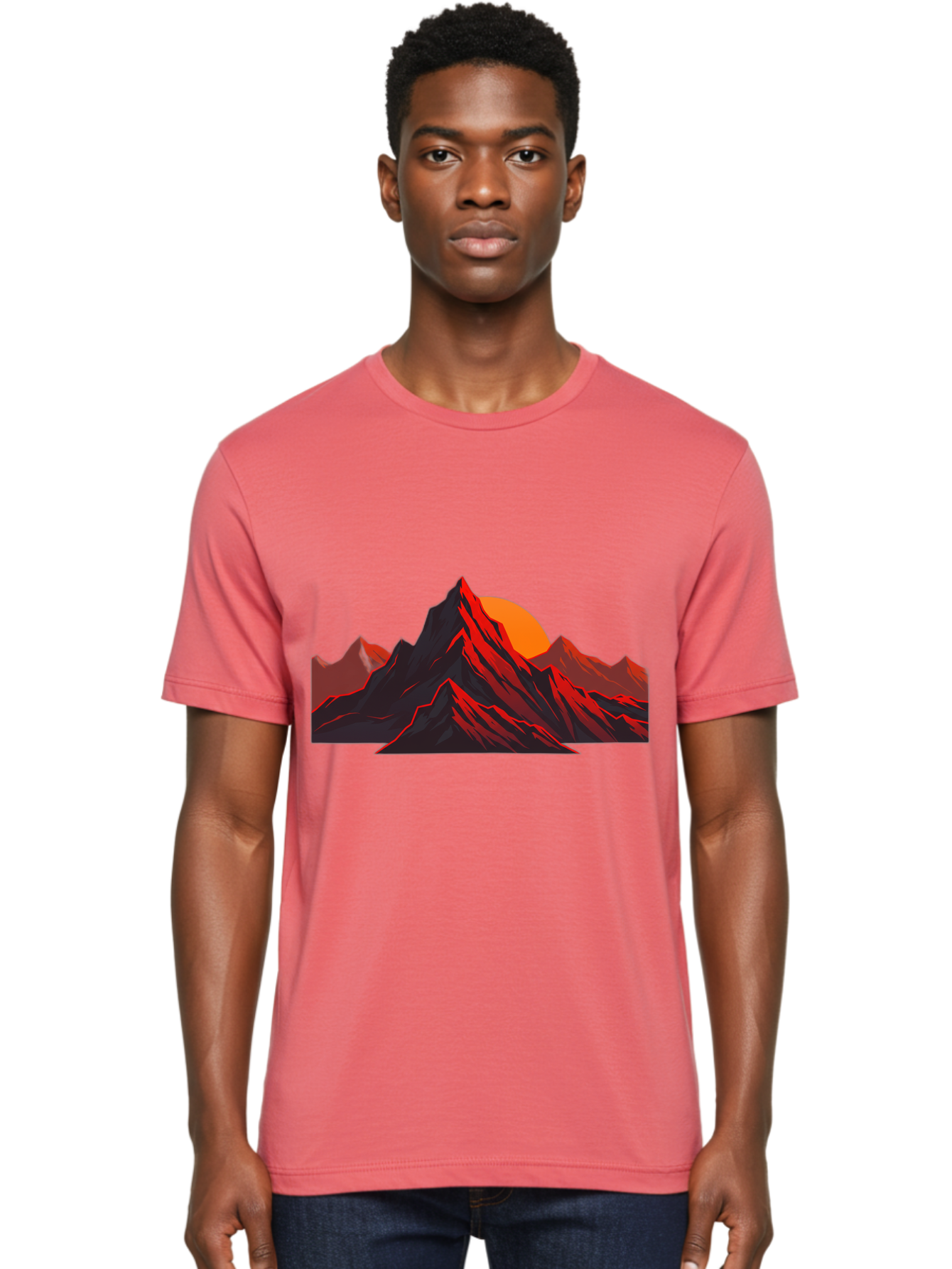 Mountain-At-Sunset Men'S Graphic Tee, 100% Cotton, Comfortable Casual Summer Wear, Machine Washable, Vintage Camera, Old Camera, Antique Camera, Black Camera, Classic Photography, Photography Equipment, Nostalgic Device, Film Camera, Bak909