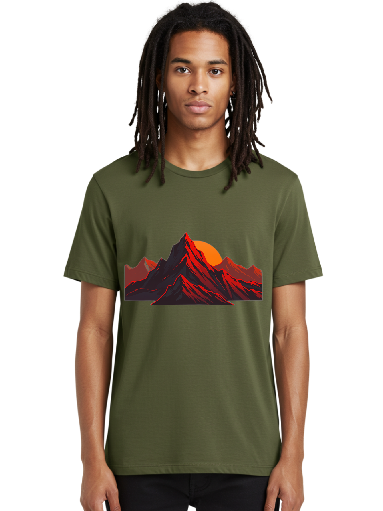 Mountain-At-Sunset Men'S Graphic Tee, 100% Cotton, Comfortable Casual Summer Wear, Machine Washable, Vintage Camera, Old Camera, Antique Camera, Black Camera, Classic Photography, Photography Equipment, Nostalgic Device, Film Camera, Bak909