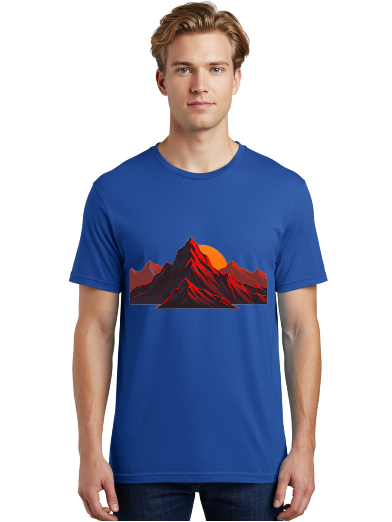 Mountain-At-Sunset Men'S Graphic Tee, 100% Cotton, Comfortable Casual Summer Wear, Machine Washable, Vintage Camera, Old Camera, Antique Camera, Black Camera, Classic Photography, Photography Equipment, Nostalgic Device, Film Camera, Bak909