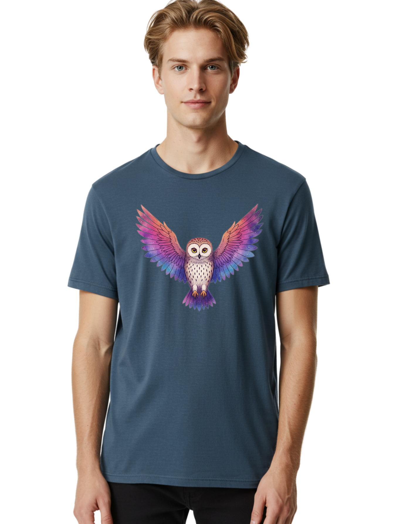Multicolored-Owl Men'S Graphic Tee, 100% Cotton, Comfortable Casual Summer Wear, Machine Washable, Vintage Camera, Old Camera, Antique Camera, Black Camera, Classic Photography, Photography Equipment, Nostalgic Device, Film Camera, Camera Art Bak915