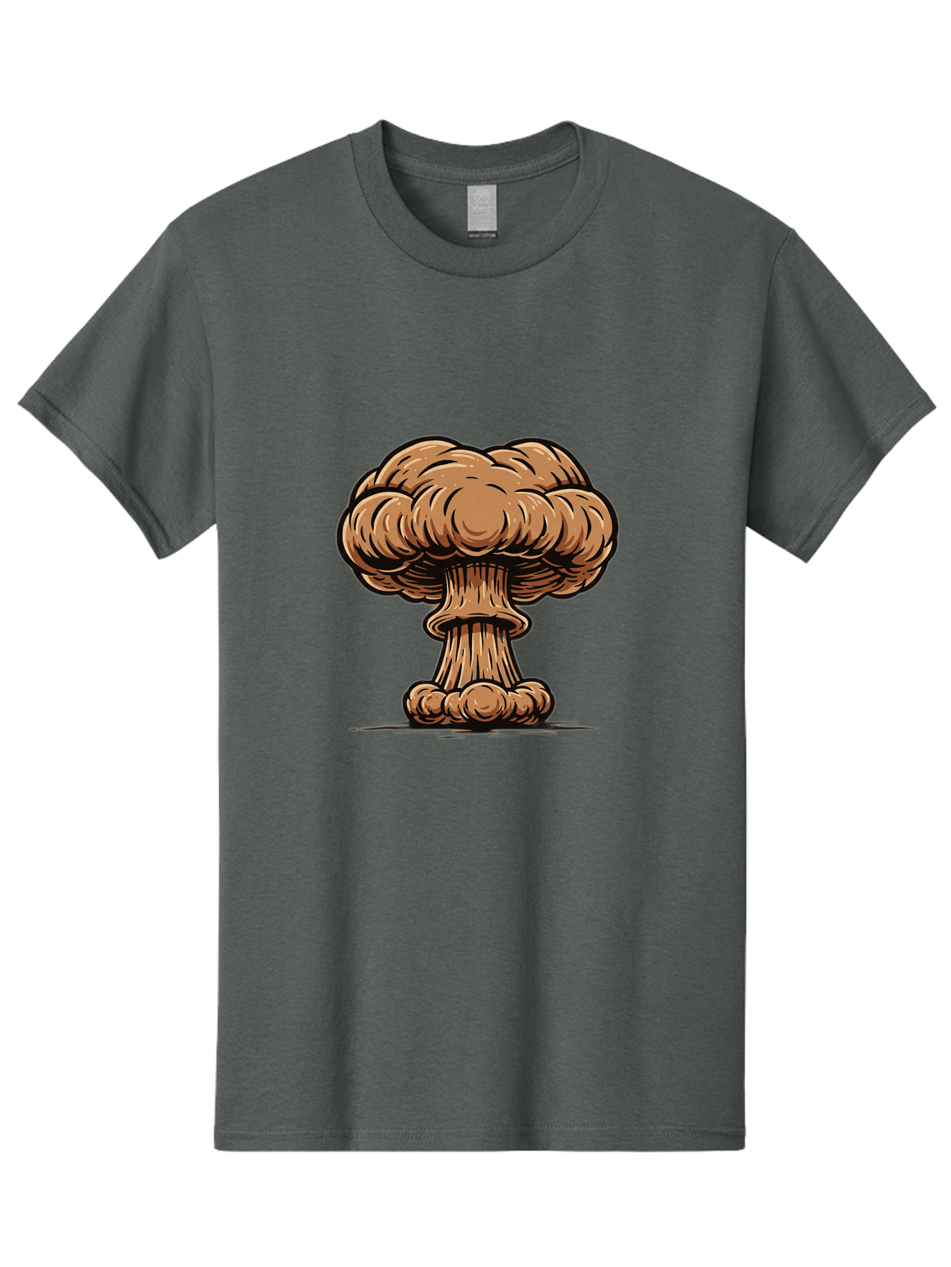 Mushroom-Cloud Men'S Graphic Tee, 100% Cotton, Comfortable Casual Summer Wear, Machine Washable, Vintage Camera, Old Camera, Antique Camera, Black Camera, Classic Photography, Photography Equipment, Nostalgic Device, Film Camera, Camera Art Bak917