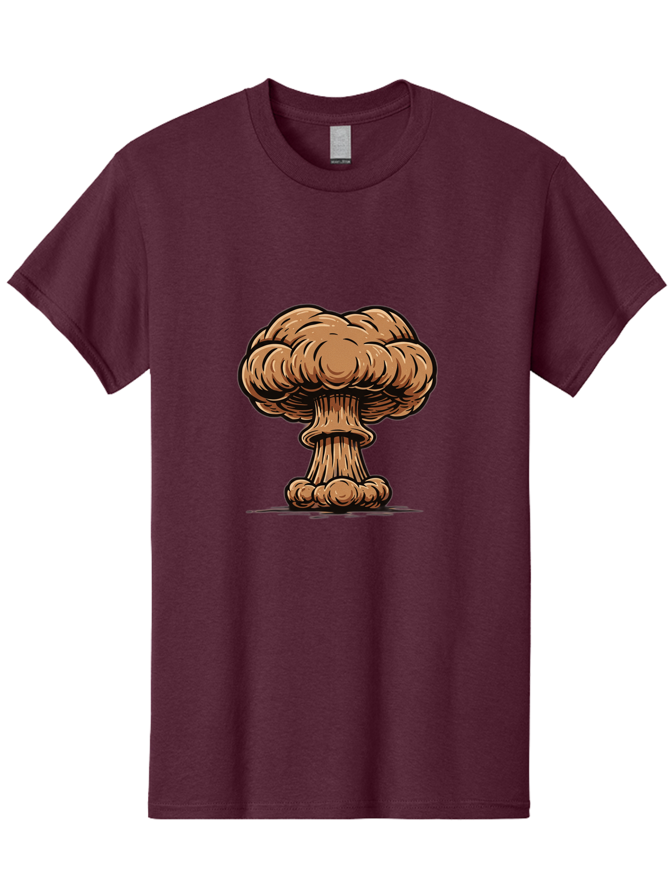 Mushroom-Cloud Men'S Graphic Tee, 100% Cotton, Comfortable Casual Summer Wear, Machine Washable, Vintage Camera, Old Camera, Antique Camera, Black Camera, Classic Photography, Photography Equipment, Nostalgic Device, Film Camera, Camera Art Bak917