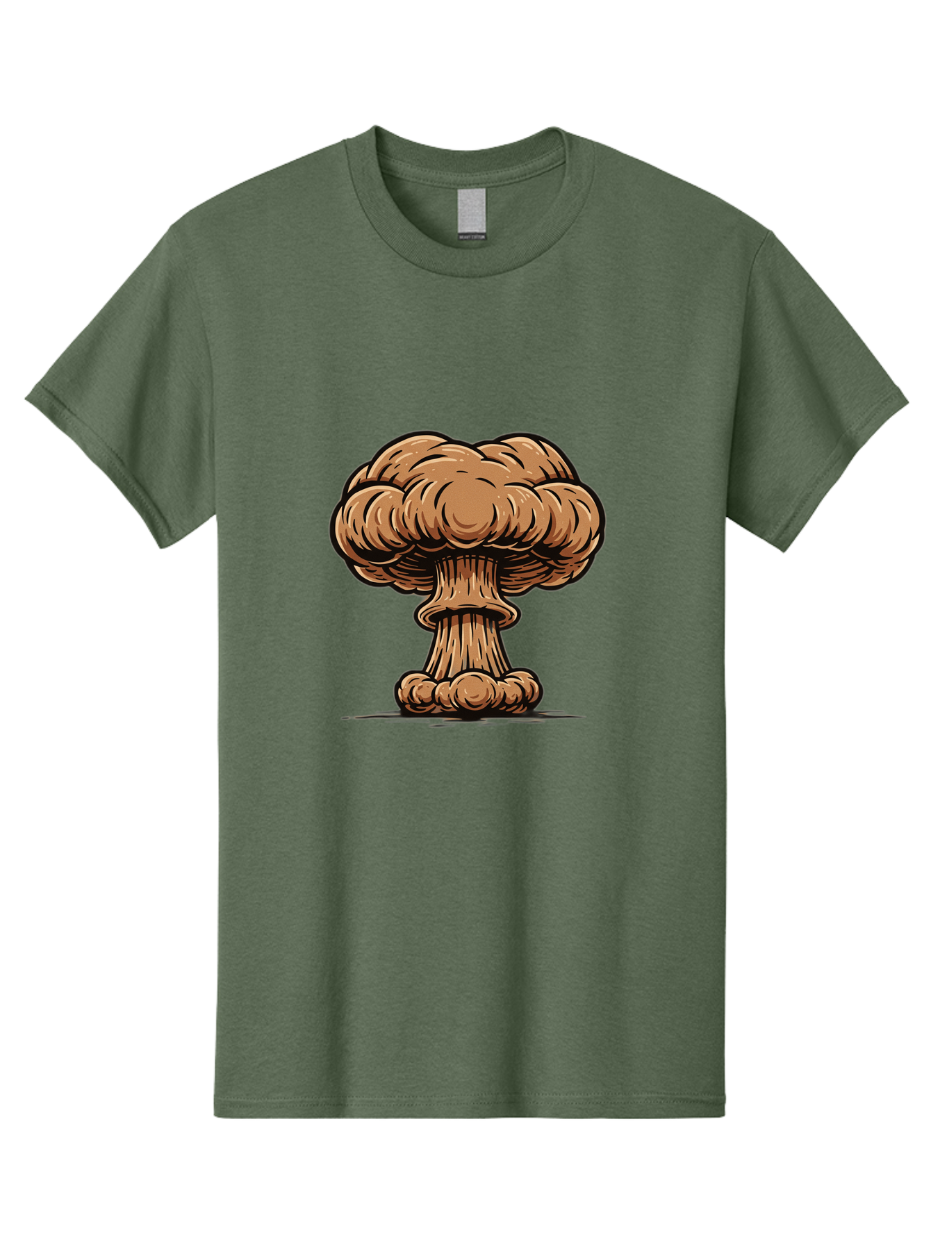 Mushroom-Cloud Men'S Graphic Tee, 100% Cotton, Comfortable Casual Summer Wear, Machine Washable, Vintage Camera, Old Camera, Antique Camera, Black Camera, Classic Photography, Photography Equipment, Nostalgic Device, Film Camera, Camera Art Bak917
