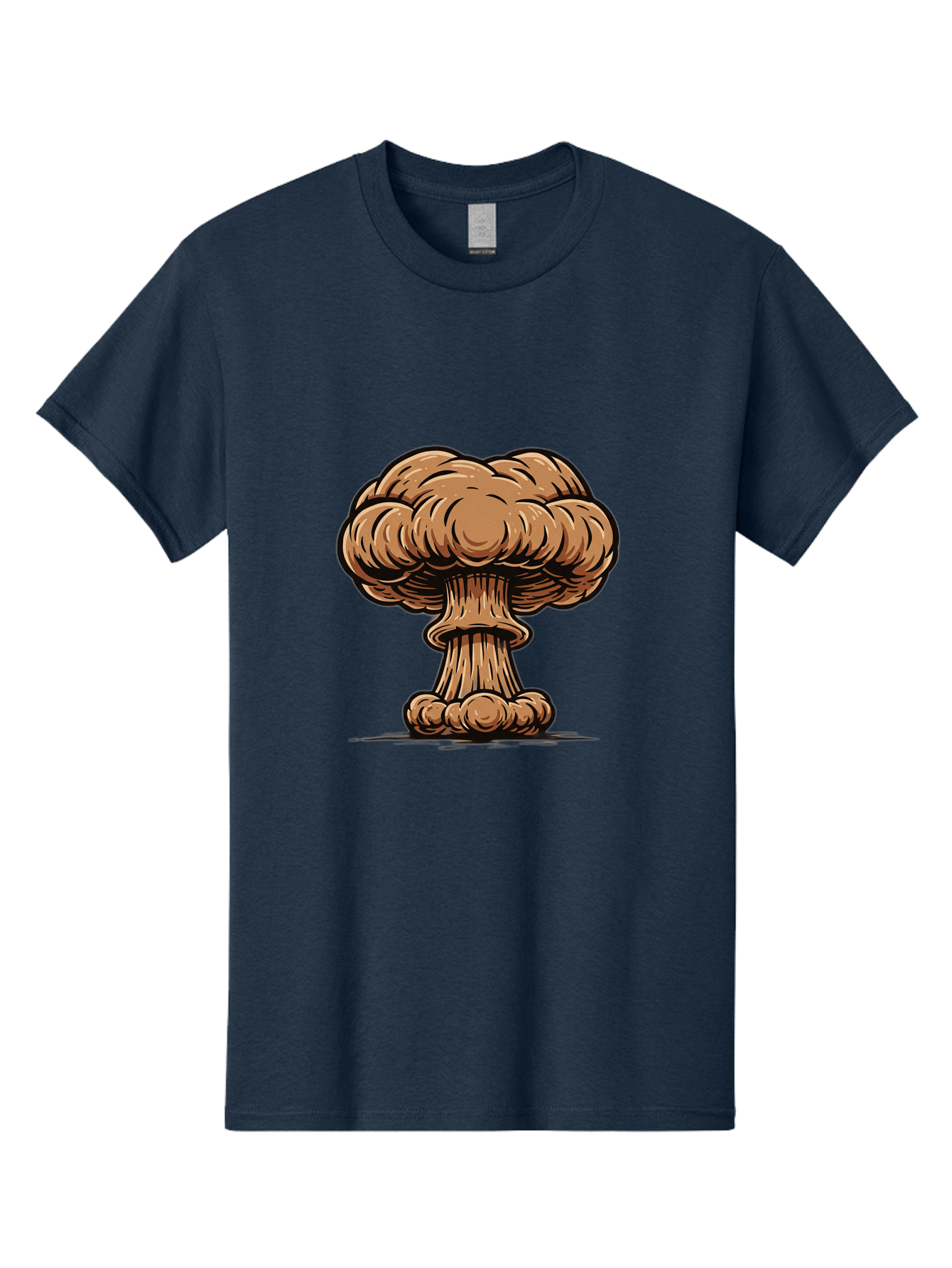 Mushroom-Cloud Men'S Graphic Tee, 100% Cotton, Comfortable Casual Summer Wear, Machine Washable, Vintage Camera, Old Camera, Antique Camera, Black Camera, Classic Photography, Photography Equipment, Nostalgic Device, Film Camera, Camera Art Bak917