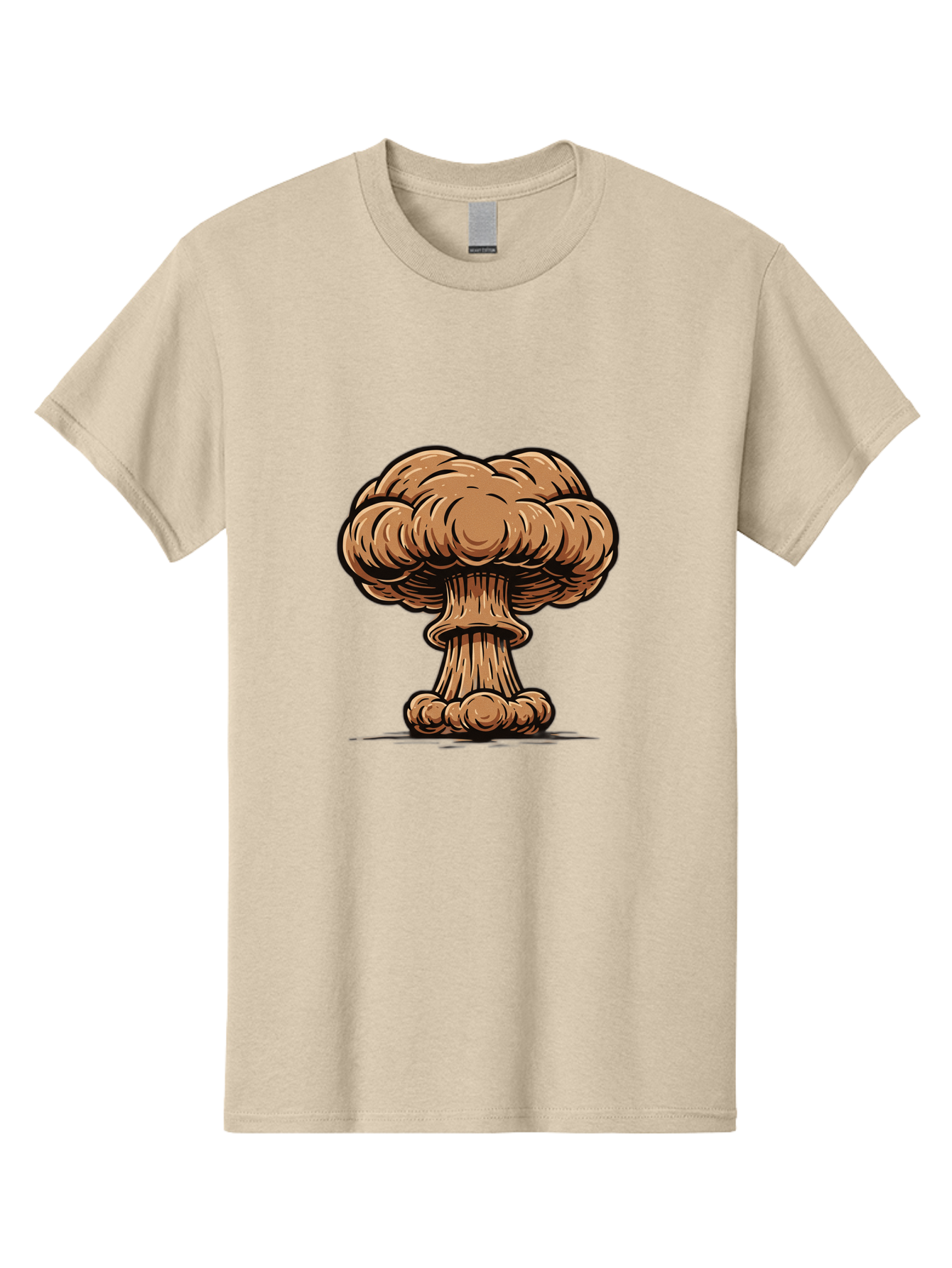 Mushroom-Cloud Men'S Graphic Tee, 100% Cotton, Comfortable Casual Summer Wear, Machine Washable, Vintage Camera, Old Camera, Antique Camera, Black Camera, Classic Photography, Photography Equipment, Nostalgic Device, Film Camera, Camera Art Bak917