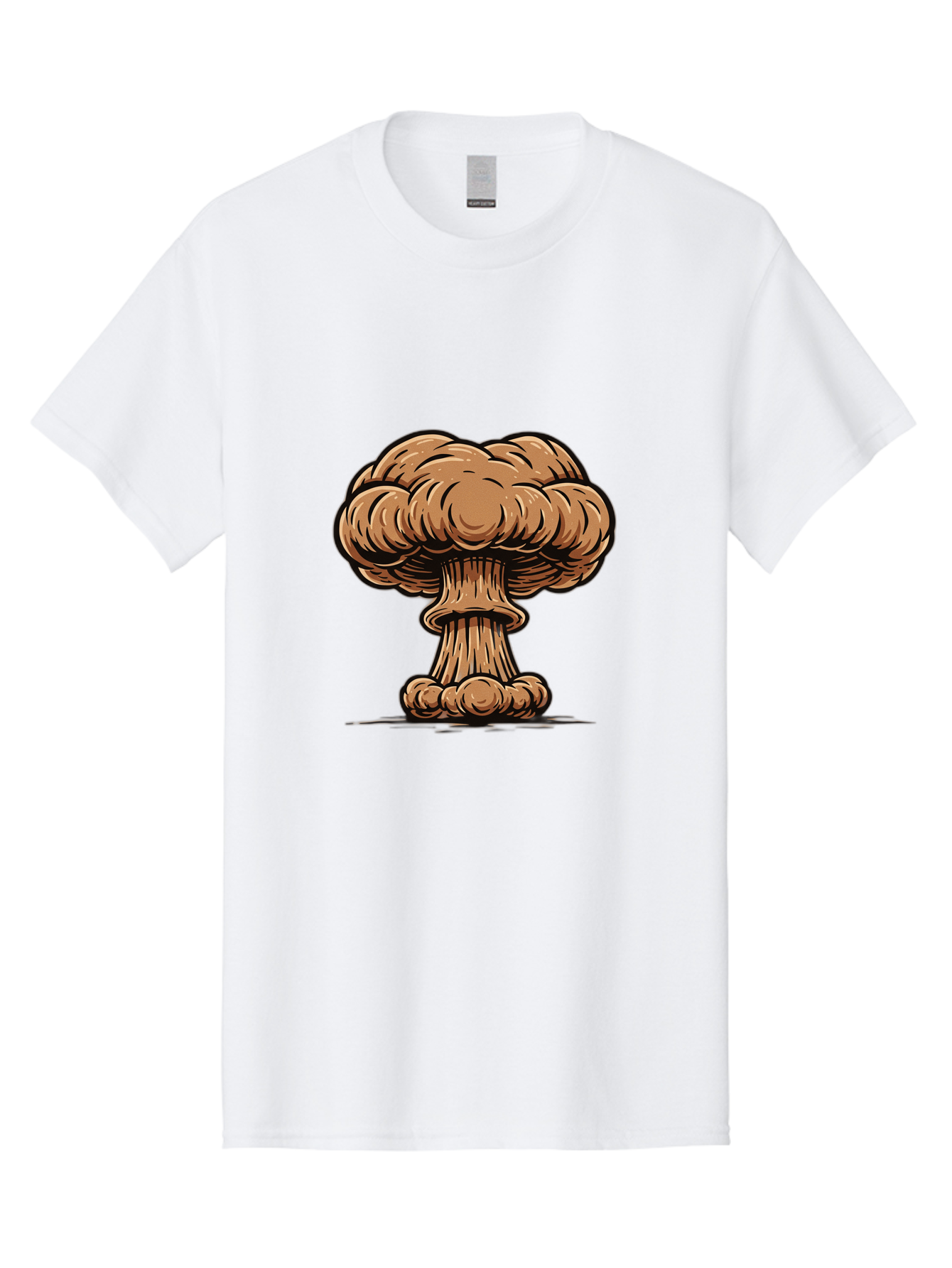 Mushroom-Cloud Men'S Graphic Tee, 100% Cotton, Comfortable Casual Summer Wear, Machine Washable, Vintage Camera, Old Camera, Antique Camera, Black Camera, Classic Photography, Photography Equipment, Nostalgic Device, Film Camera, Camera Art Bak917