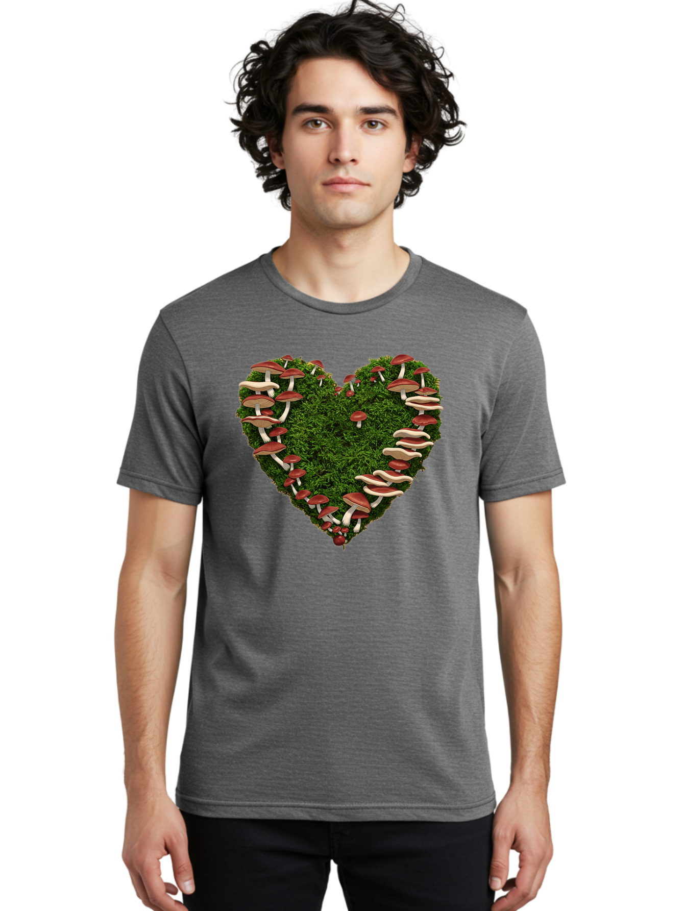 Mushroom-Heart Men'S Graphic Tee, 100% Cotton, Comfortable Casual Summer Wear, Machine Washable, Vintage Camera, Old Camera, Antique Camera, Black Camera, Classic Photography, Photography Equipment, Nostalgic Device, Film Camera, Camera Art Bak918