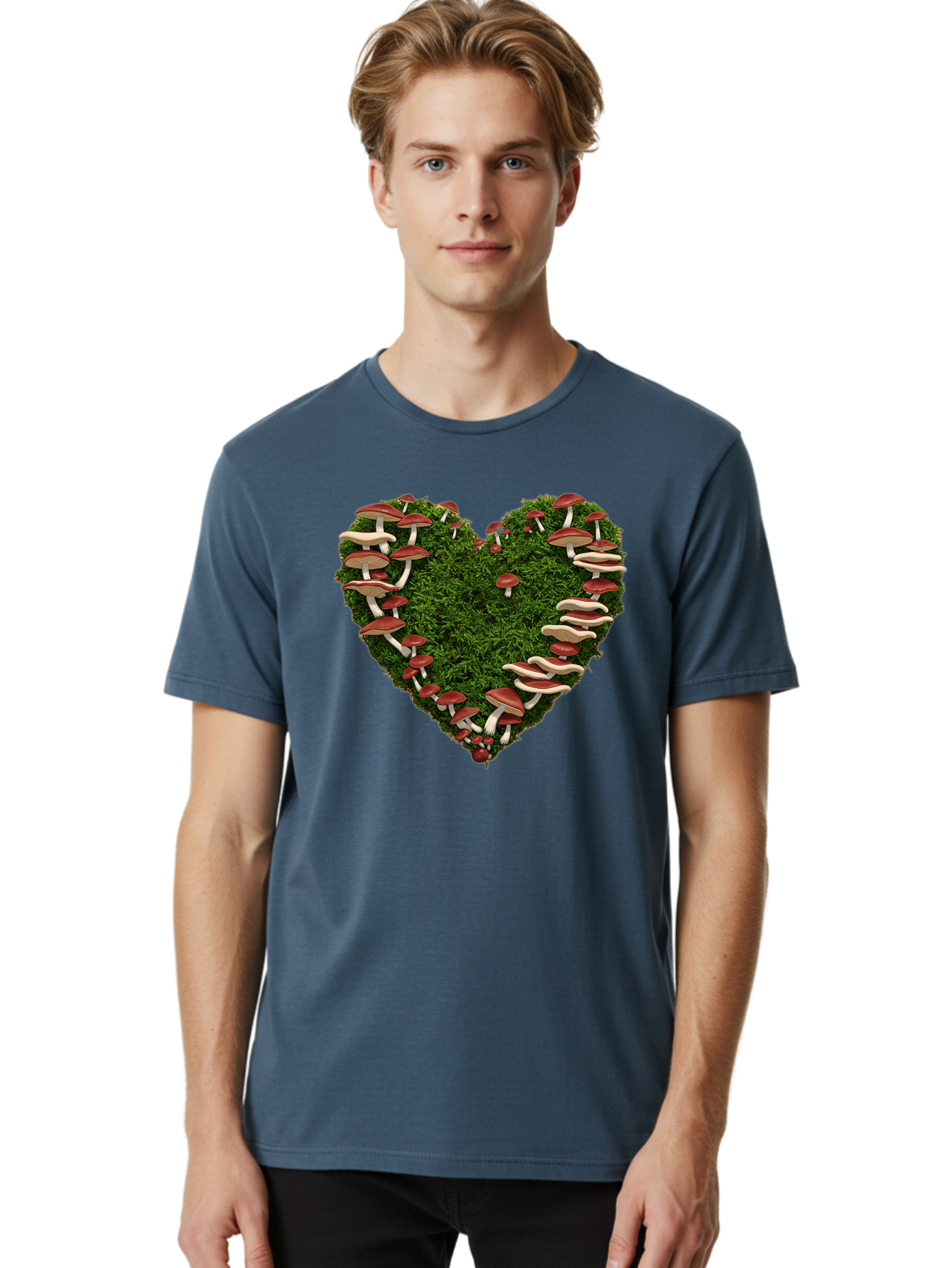 Mushroom-Heart Men'S Graphic Tee, 100% Cotton, Comfortable Casual Summer Wear, Machine Washable, Vintage Camera, Old Camera, Antique Camera, Black Camera, Classic Photography, Photography Equipment, Nostalgic Device, Film Camera, Camera Art Bak918