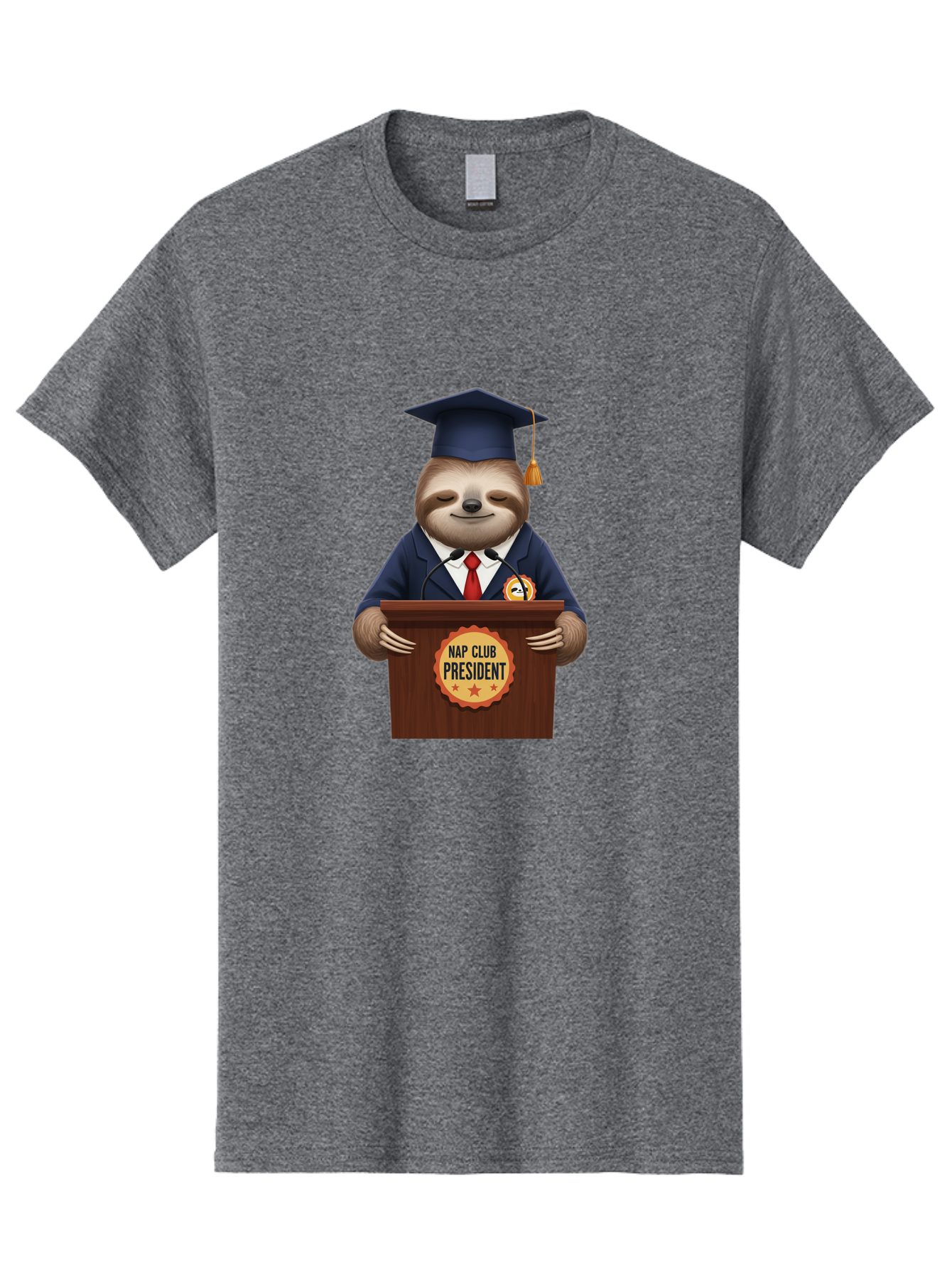Nap-Club-President-Sloth Men'S Graphic Tee, 100% Cotton, Comfortable Casual Summer Wear, Machine Washable, Vintage Camera, Old Camera, Antique Camera, Black Camera, Classic Photography, Photography Equipment, Nostalgic Device, Film Camera, Bak933