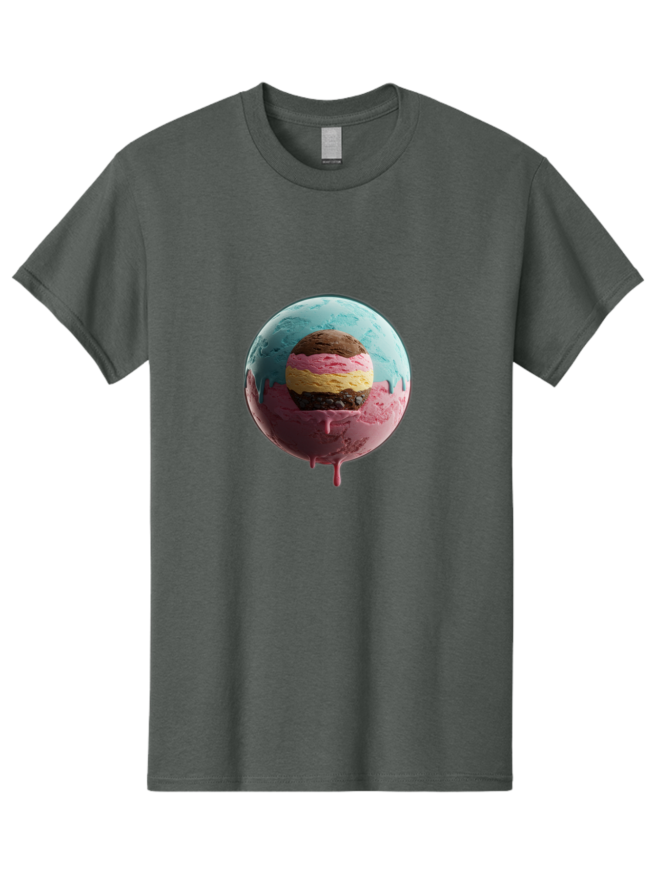 Neapolitan-Ice-Cream-Globe Men'S Graphic Tee, 100% Cotton, Comfortable Casual Summer Wear, Machine Washable, Vintage Camera, Old Camera, Antique Camera, Black Camera, Classic Photography, Photography Equipment, Nostalgic Device, Film Camera, Bak936