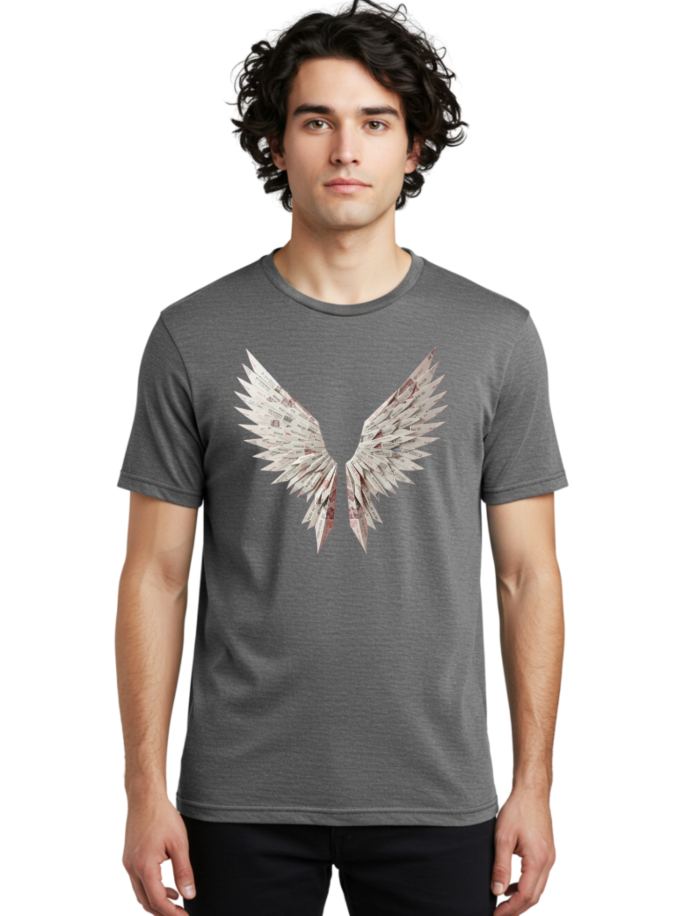 Newspaper-Wings Men'S Graphic Tee, 100% Cotton, Comfortable Casual Summer Wear, Machine Washable, Vintage Camera, Old Camera, Antique Camera, Black Camera, Classic Photography, Photography Equipment, Nostalgic Device, Film Camera, Camera Art Bak945