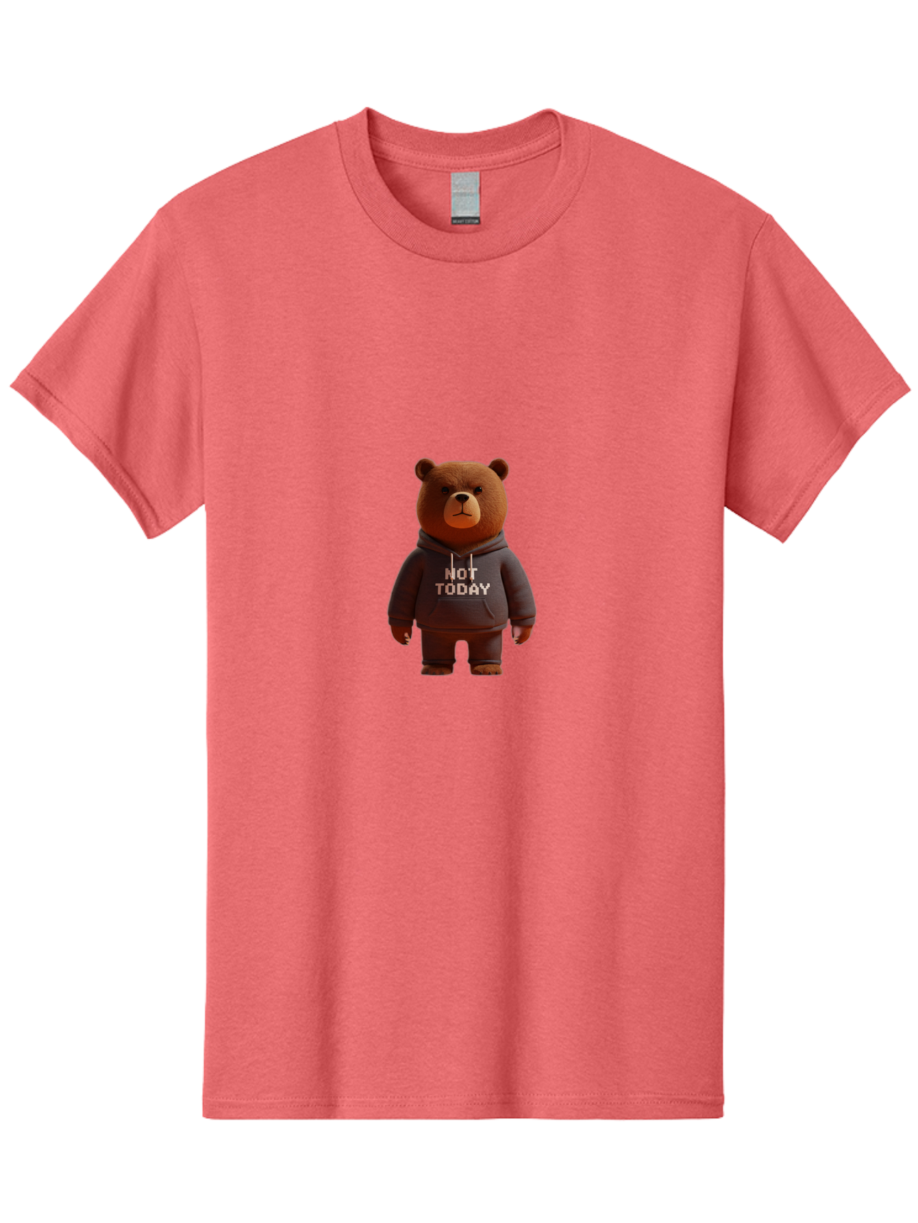 Not-Today-Bear-10 Men'S Graphic Tee, 100% Cotton, Comfortable Casual Summer Wear, Machine Washable, Vintage Camera, Old Camera, Antique Camera, Black Camera, Classic Photography, Photography Equipment, Nostalgic Device, Film Camera, Camera Art Bak958