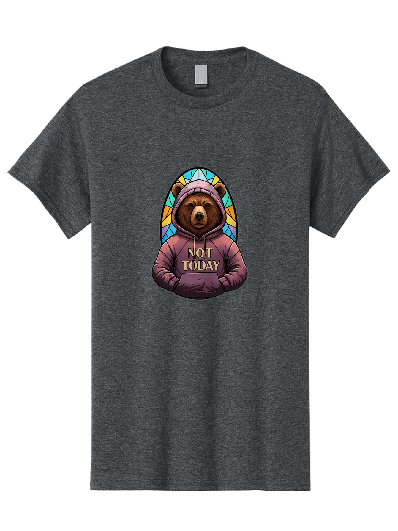 Not-Today-Bear-11 Men'S Graphic Tee, 100% Cotton, Comfortable Casual Summer Wear, Machine Washable, Vintage Camera, Old Camera, Antique Camera, Black Camera, Classic Photography, Photography Equipment, Nostalgic Device, Film Camera, Camera Art Bak959