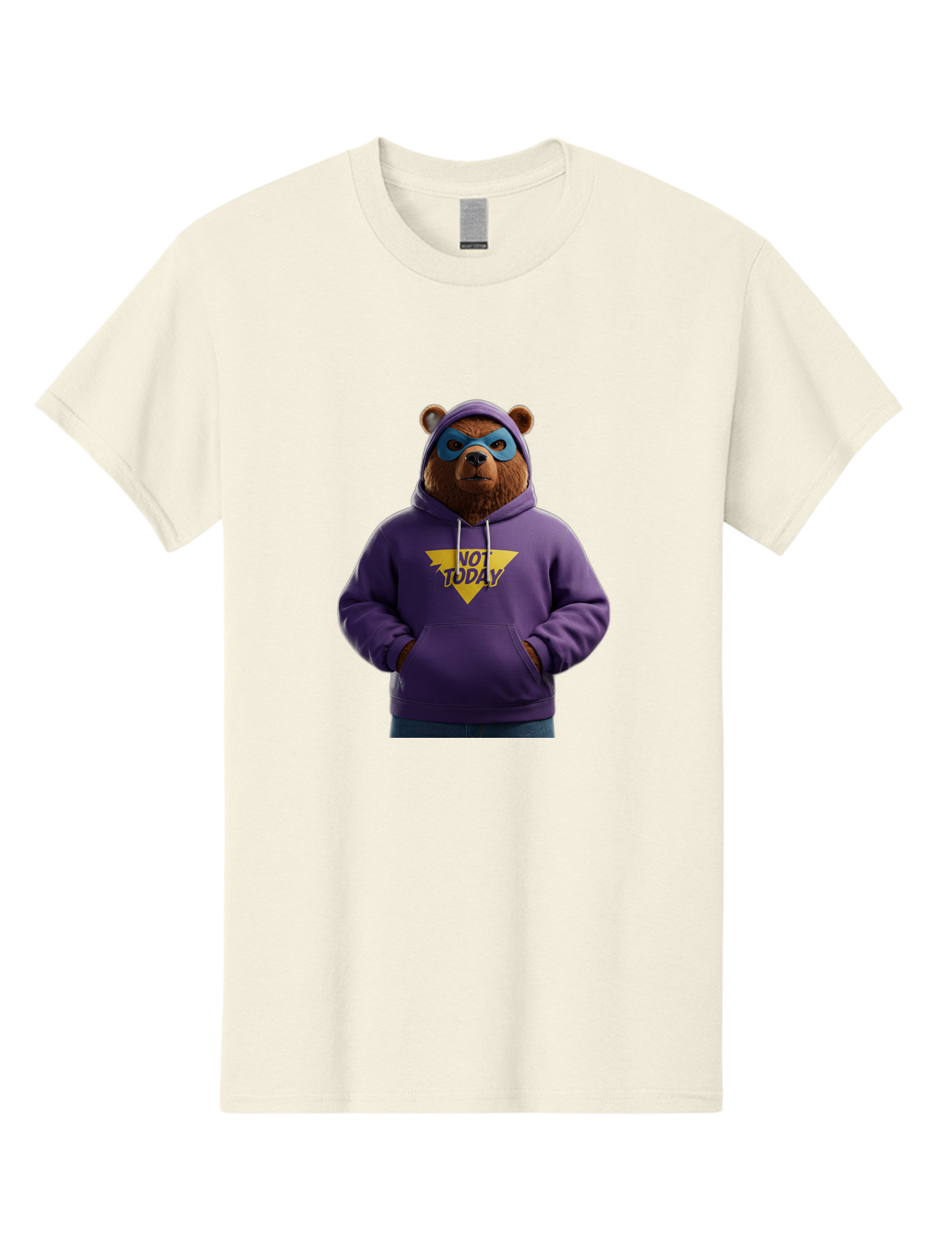 Not-Today-Bear-14 Men'S Graphic Tee, 100% Cotton, Comfortable Casual Summer Wear, Machine Washable, Vintage Camera, Old Camera, Antique Camera, Black Camera, Classic Photography, Photography Equipment, Nostalgic Device, Film Camera, Camera Art Bak962