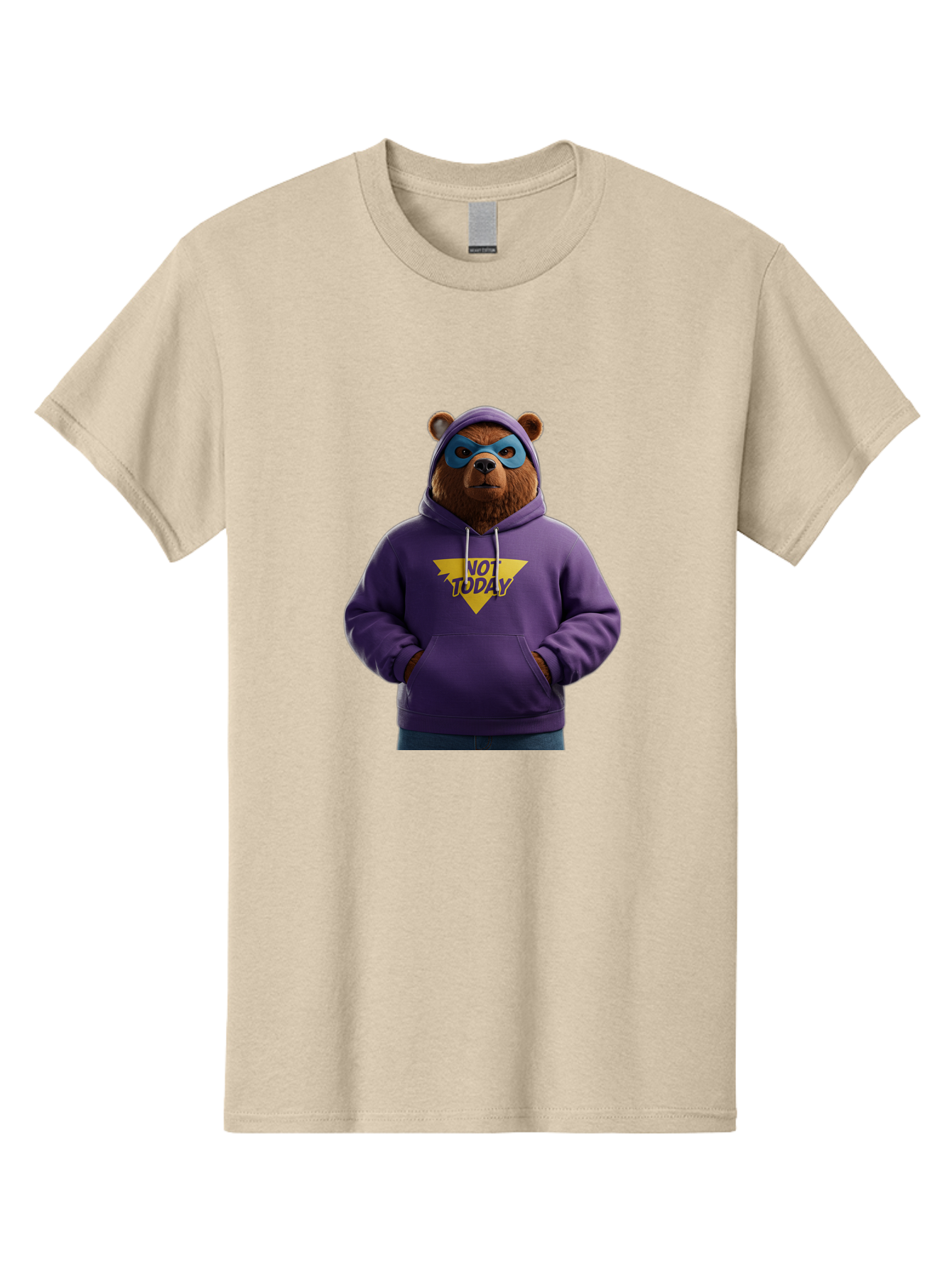 Not-Today-Bear-14 Men'S Graphic Tee, 100% Cotton, Comfortable Casual Summer Wear, Machine Washable, Vintage Camera, Old Camera, Antique Camera, Black Camera, Classic Photography, Photography Equipment, Nostalgic Device, Film Camera, Camera Art Bak962