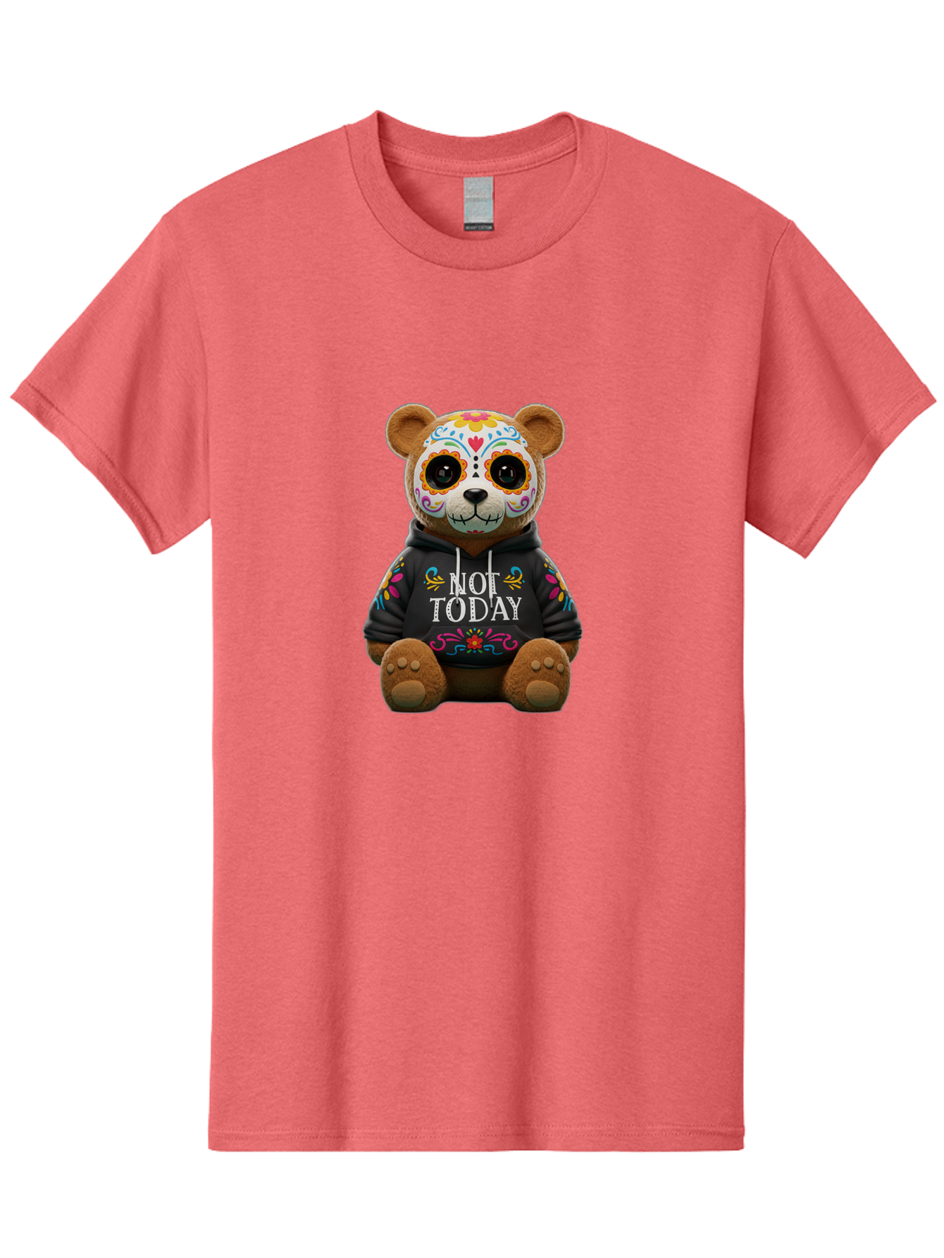 Not-Today-Teddy-Bear-1 Men'S Graphic Tee, 100% Cotton, Comfortable Casual Summer Wear, Machine Washable, Vintage Camera, Old Camera, Antique Camera, Black Camera, Classic Photography, Photography Equipment, Nostalgic Device, Film Camera, Bak972