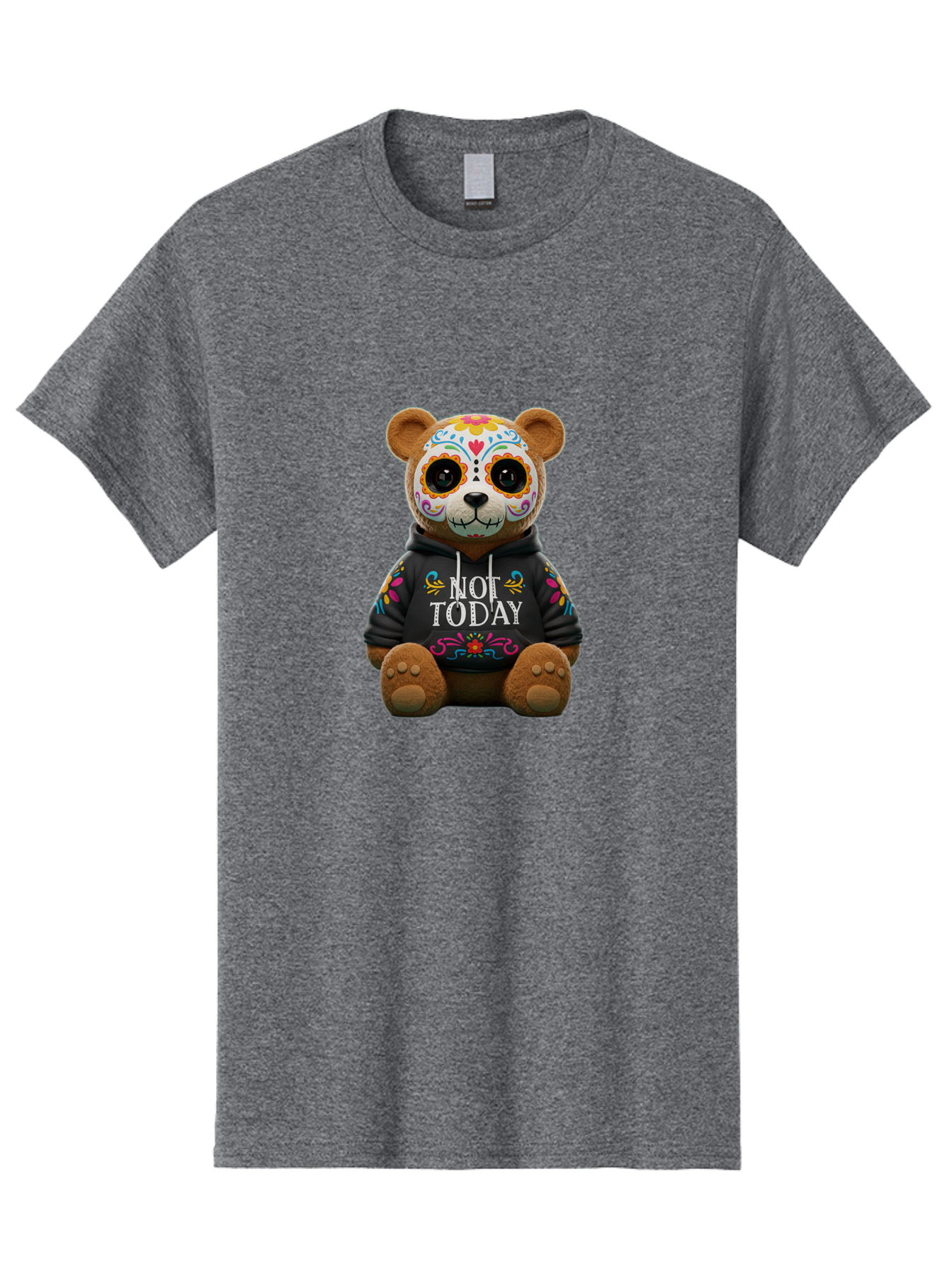 Not-Today-Teddy-Bear-1 Men'S Graphic Tee, 100% Cotton, Comfortable Casual Summer Wear, Machine Washable, Vintage Camera, Old Camera, Antique Camera, Black Camera, Classic Photography, Photography Equipment, Nostalgic Device, Film Camera, Bak972