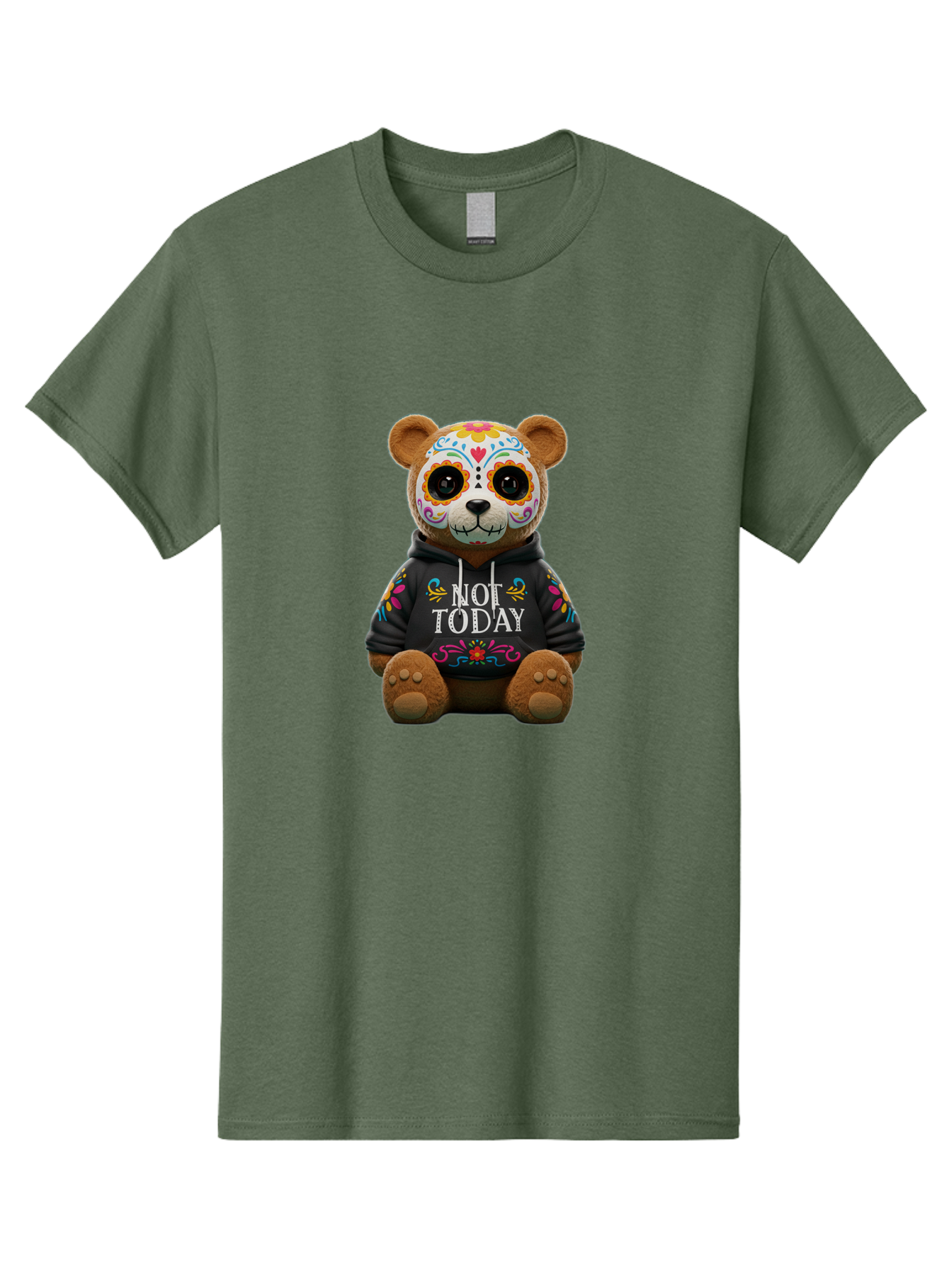 Not-Today-Teddy-Bear-1 Men'S Graphic Tee, 100% Cotton, Comfortable Casual Summer Wear, Machine Washable, Vintage Camera, Old Camera, Antique Camera, Black Camera, Classic Photography, Photography Equipment, Nostalgic Device, Film Camera, Bak972