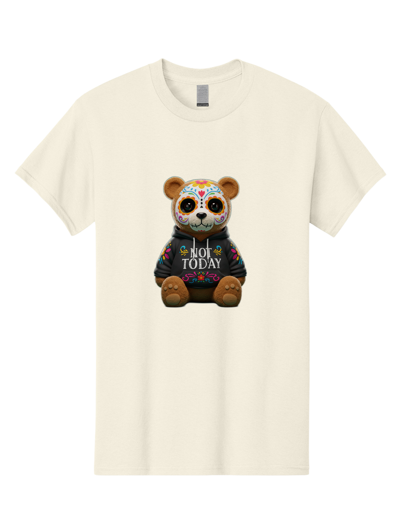 Not-Today-Teddy-Bear-1 Men'S Graphic Tee, 100% Cotton, Comfortable Casual Summer Wear, Machine Washable, Vintage Camera, Old Camera, Antique Camera, Black Camera, Classic Photography, Photography Equipment, Nostalgic Device, Film Camera, Bak972