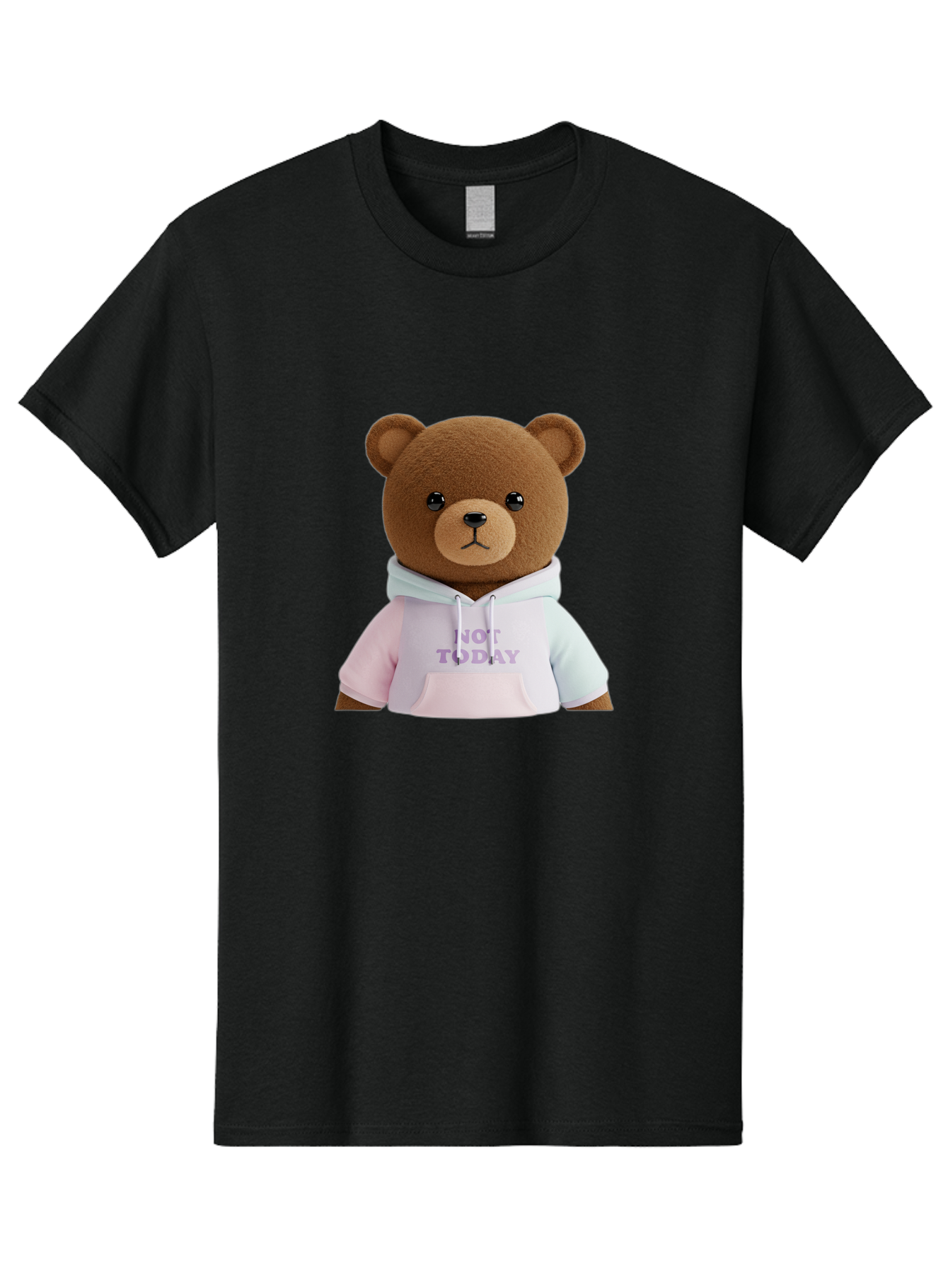 Not-Today-Teddy-Bear Men'S Graphic Tee, 100% Cotton, Comfortable Casual Summer Wear, Machine Washable, Vintage Camera, Old Camera, Antique Camera, Black Camera, Classic Photography, Photography Equipment, Nostalgic Device, Film Camera, Bak973