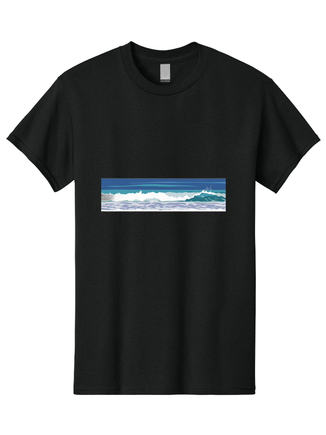 Ocean-Waves-1 Men'S Graphic Tee, 100% Cotton, Comfortable Casual Summer Wear, Machine Washable, Vintage Camera, Old Camera, Antique Camera, Black Camera, Classic Photography, Photography Equipment, Nostalgic Device, Film Camera, Camera Art Bak986