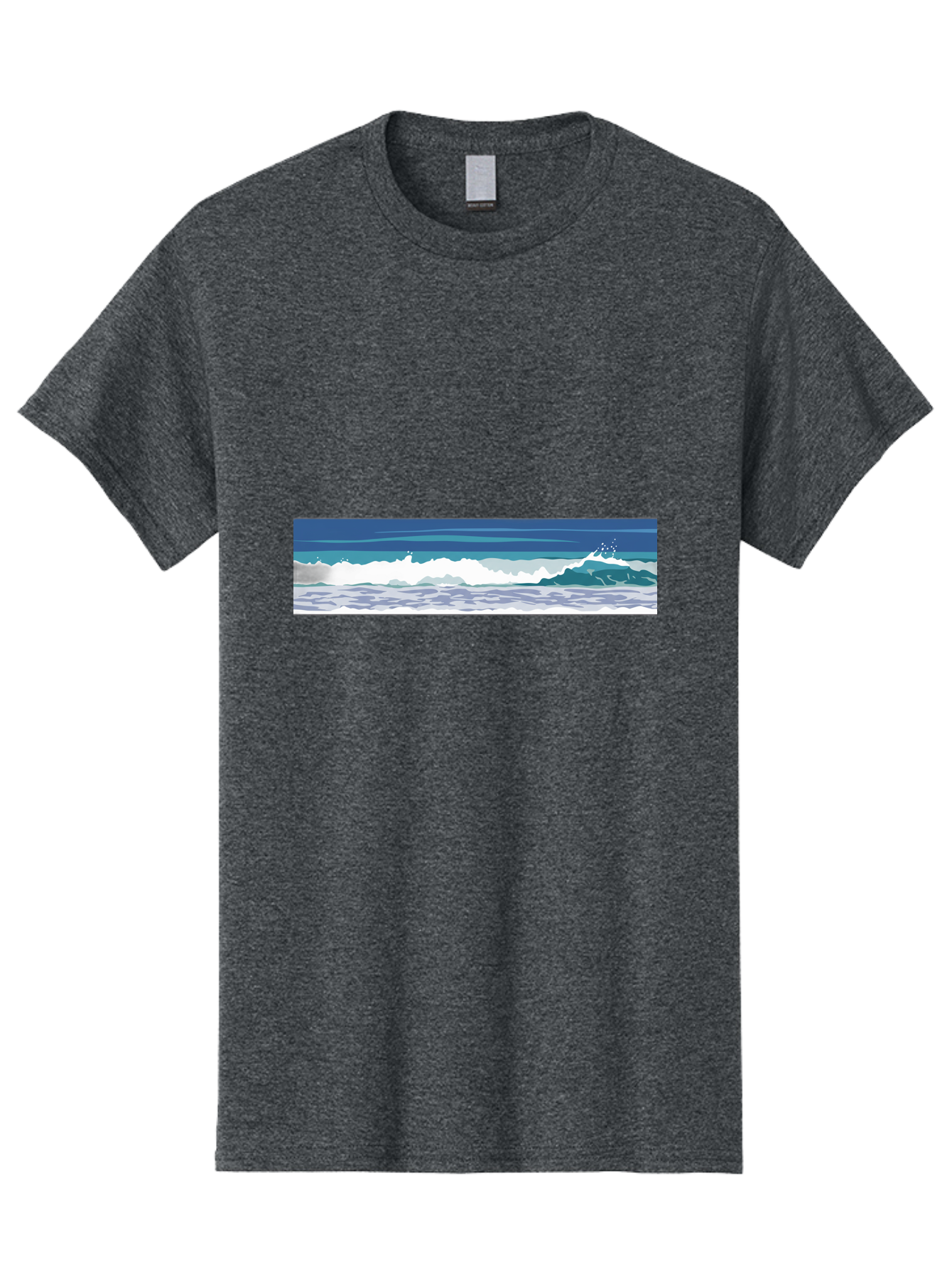 Ocean-Waves-1 Men'S Graphic Tee, 100% Cotton, Comfortable Casual Summer Wear, Machine Washable, Vintage Camera, Old Camera, Antique Camera, Black Camera, Classic Photography, Photography Equipment, Nostalgic Device, Film Camera, Camera Art Bak986