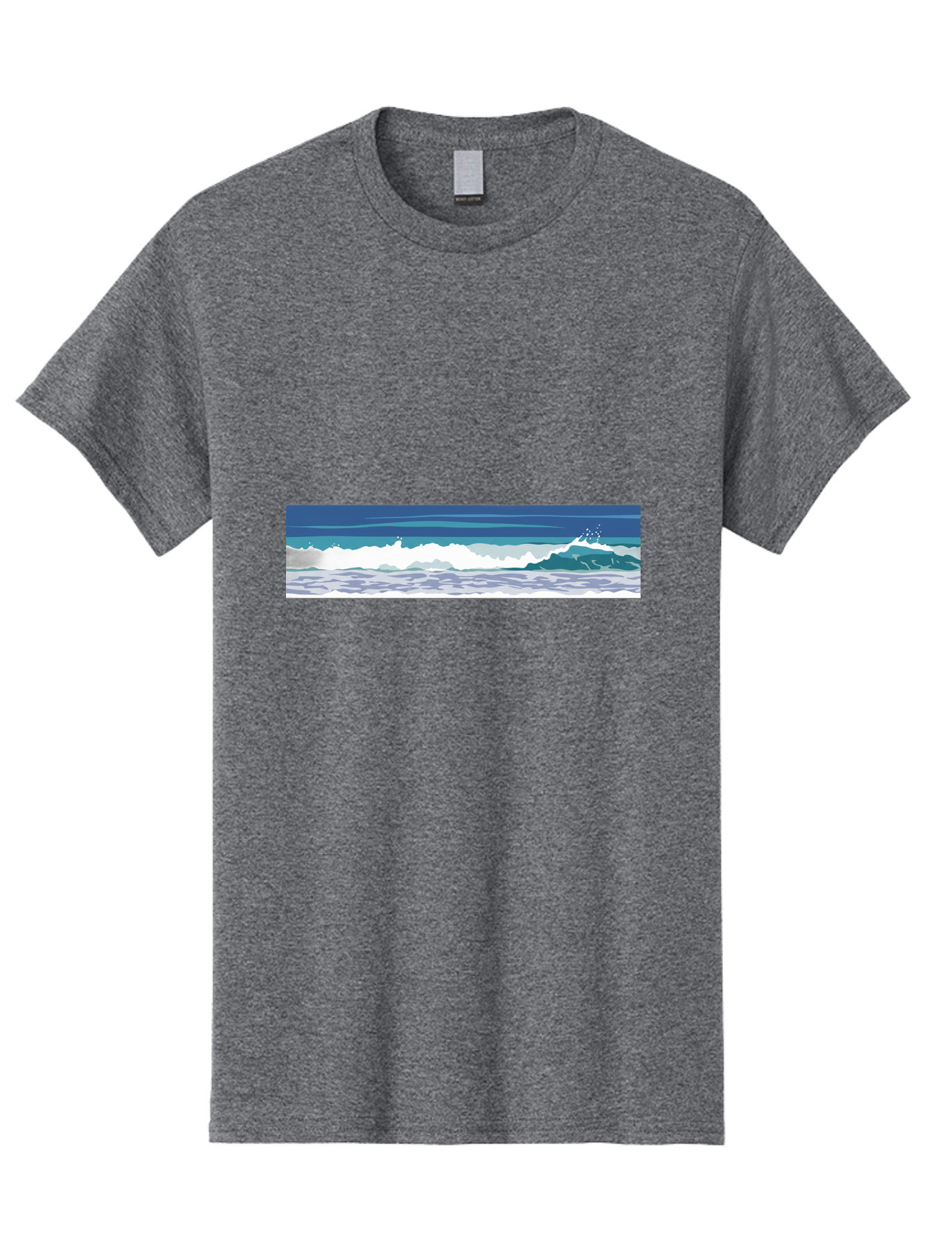 Ocean-Waves-1 Men'S Graphic Tee, 100% Cotton, Comfortable Casual Summer Wear, Machine Washable, Vintage Camera, Old Camera, Antique Camera, Black Camera, Classic Photography, Photography Equipment, Nostalgic Device, Film Camera, Camera Art Bak986