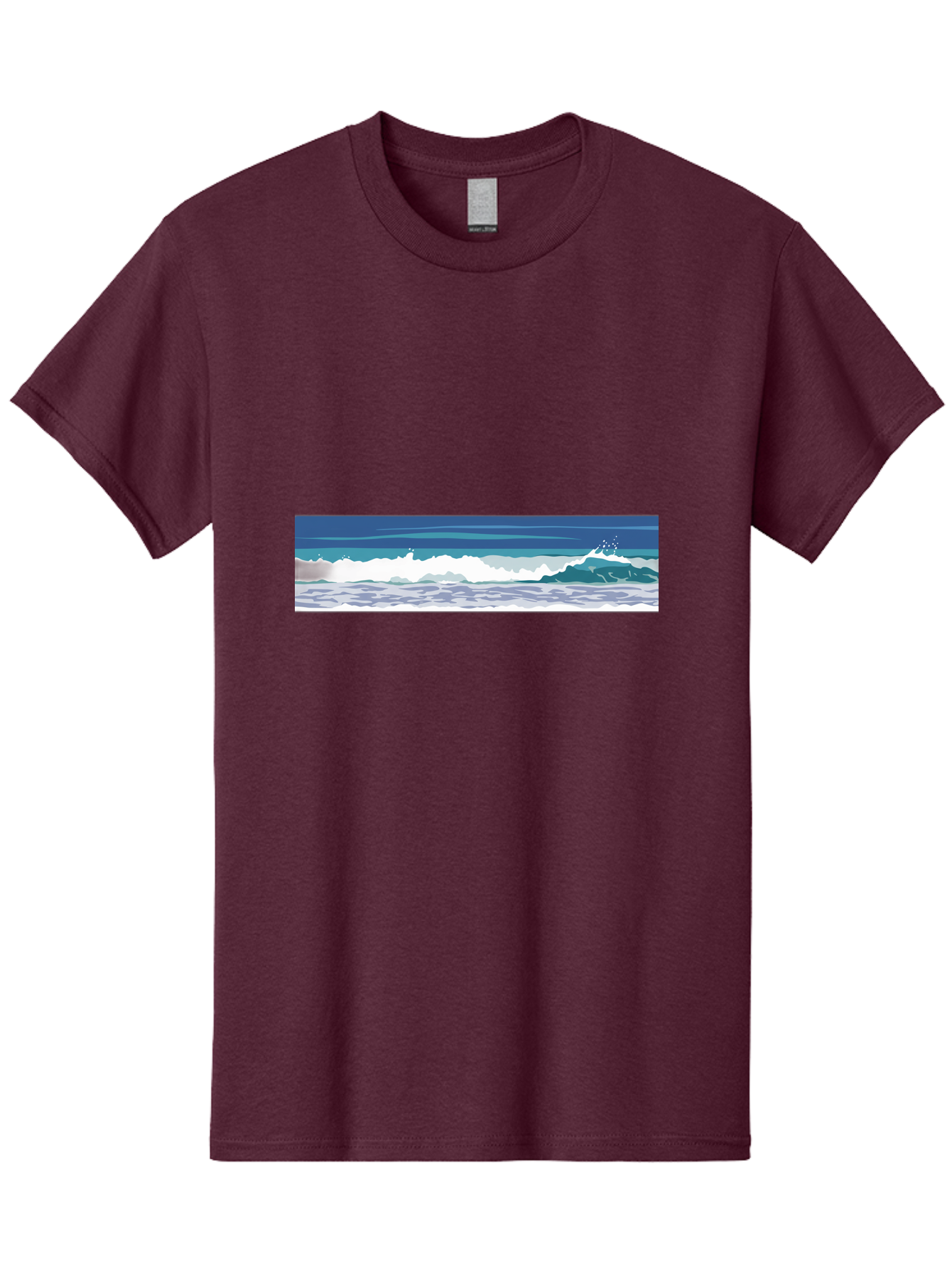 Ocean-Waves-1 Men'S Graphic Tee, 100% Cotton, Comfortable Casual Summer Wear, Machine Washable, Vintage Camera, Old Camera, Antique Camera, Black Camera, Classic Photography, Photography Equipment, Nostalgic Device, Film Camera, Camera Art Bak986