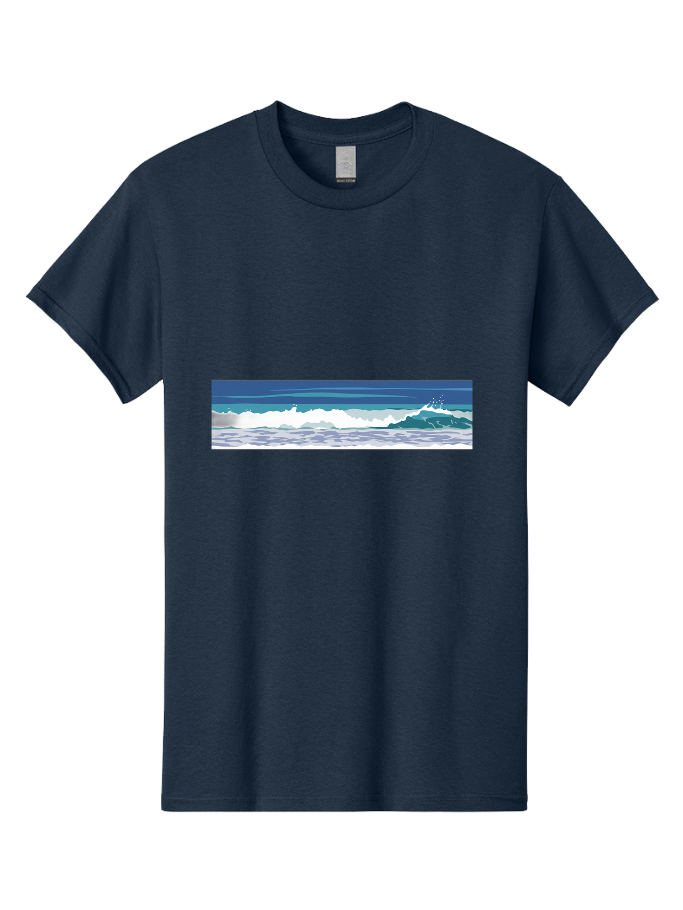 Ocean-Waves-1 Men'S Graphic Tee, 100% Cotton, Comfortable Casual Summer Wear, Machine Washable, Vintage Camera, Old Camera, Antique Camera, Black Camera, Classic Photography, Photography Equipment, Nostalgic Device, Film Camera, Camera Art Bak986