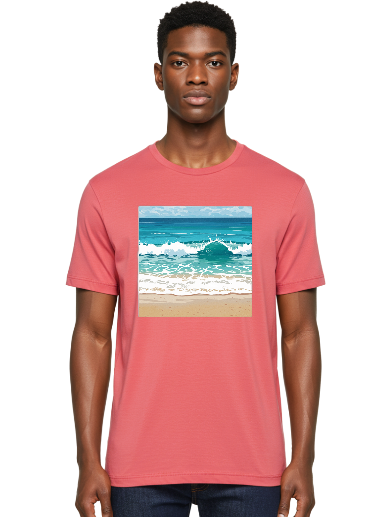 Ocean-Waves Men'S Graphic Tee, 100% Cotton, Comfortable Casual Summer Wear, Machine Washable, Vintage Camera, Old Camera, Antique Camera, Black Camera, Classic Photography, Photography Equipment, Nostalgic Device, Film Camera, Camera Art Bak988