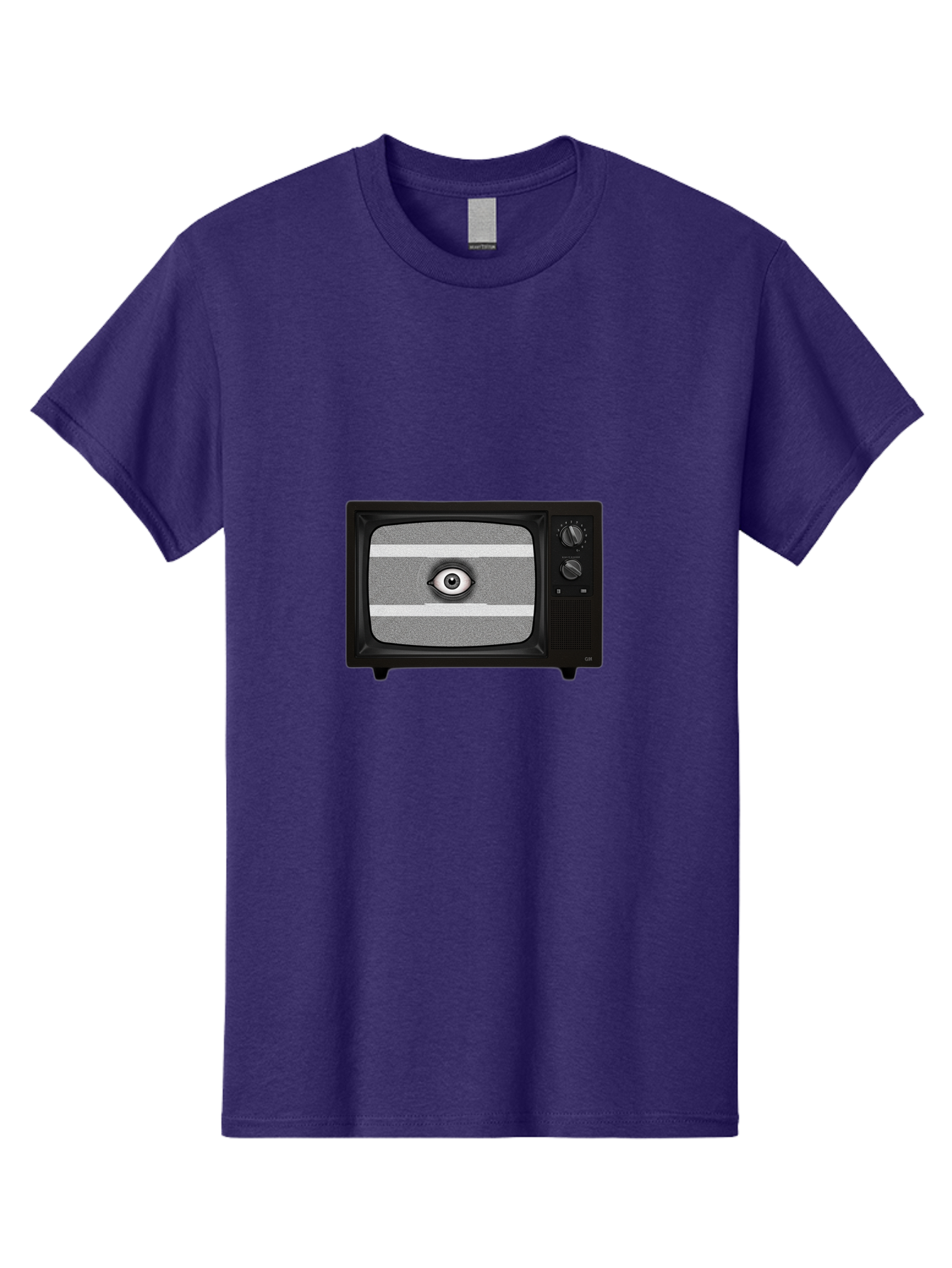 Old-Tv-With-Eye Men'S Graphic Tee, 100% Cotton, Comfortable Casual Summer Wear, Machine Washable, Vintage Camera, Old Camera, Antique Camera, Black Camera, Classic Photography, Photography Equipment, Nostalgic Device, Film Camera, Camera Art Bak996