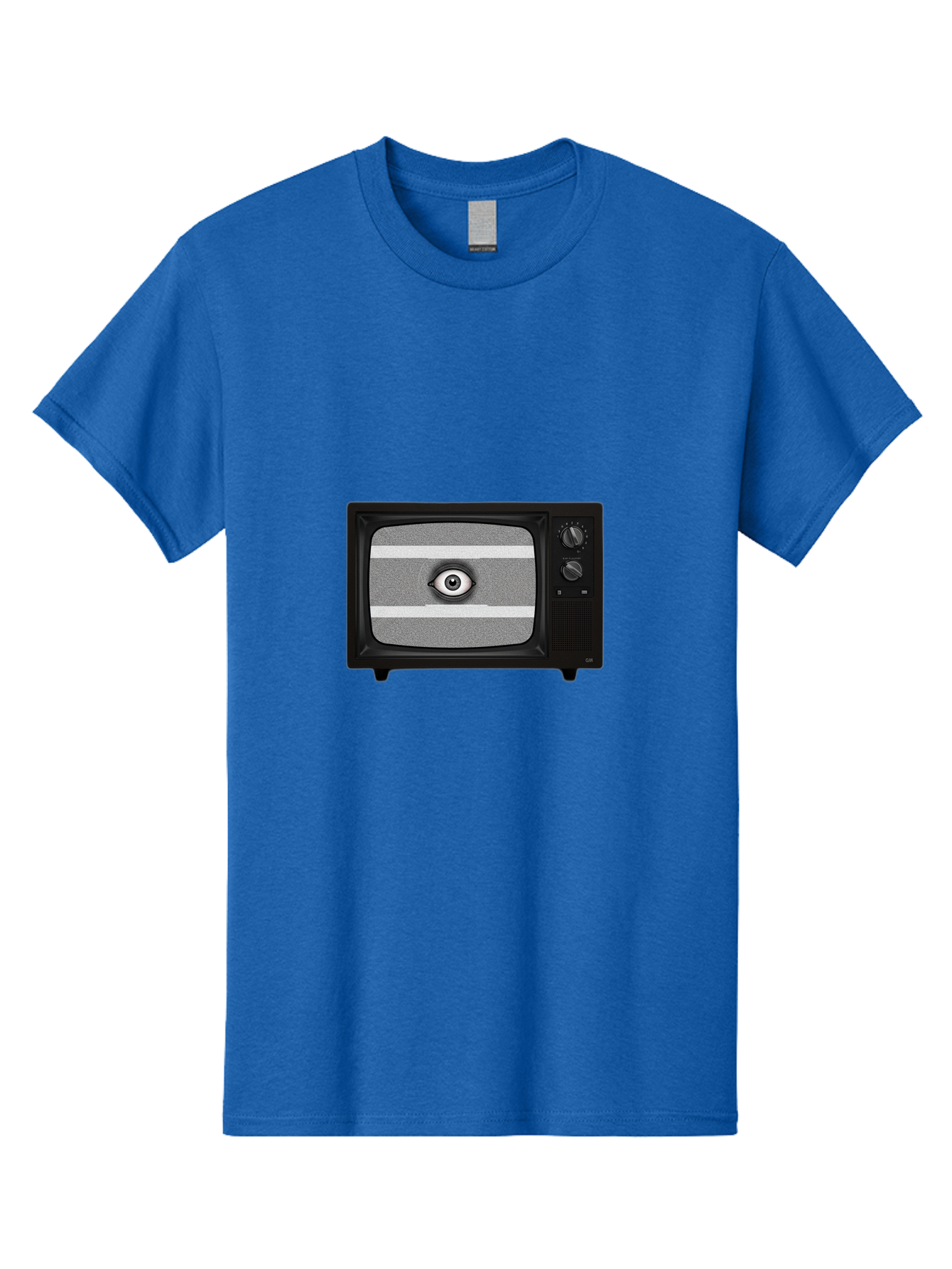 Old-Tv-With-Eye Men'S Graphic Tee, 100% Cotton, Comfortable Casual Summer Wear, Machine Washable, Vintage Camera, Old Camera, Antique Camera, Black Camera, Classic Photography, Photography Equipment, Nostalgic Device, Film Camera, Camera Art Bak996