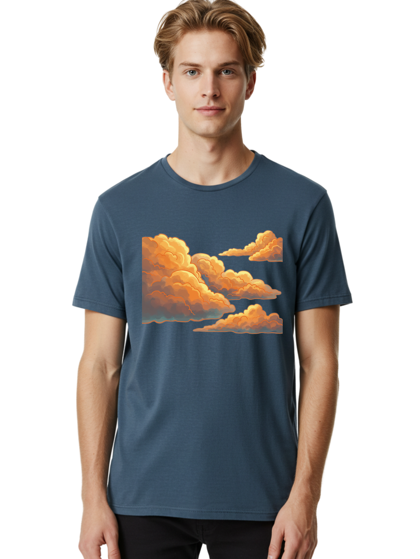 Orange-Clouds Men'S Graphic Tee, 100% Cotton, Comfortable Casual Summer Wear, Machine Washable, Vintage Camera, Old Camera, Antique Camera, Black Camera, Classic Photography, Photography Equipment, Nostalgic Device, Film Camera, Camera Art Bal002