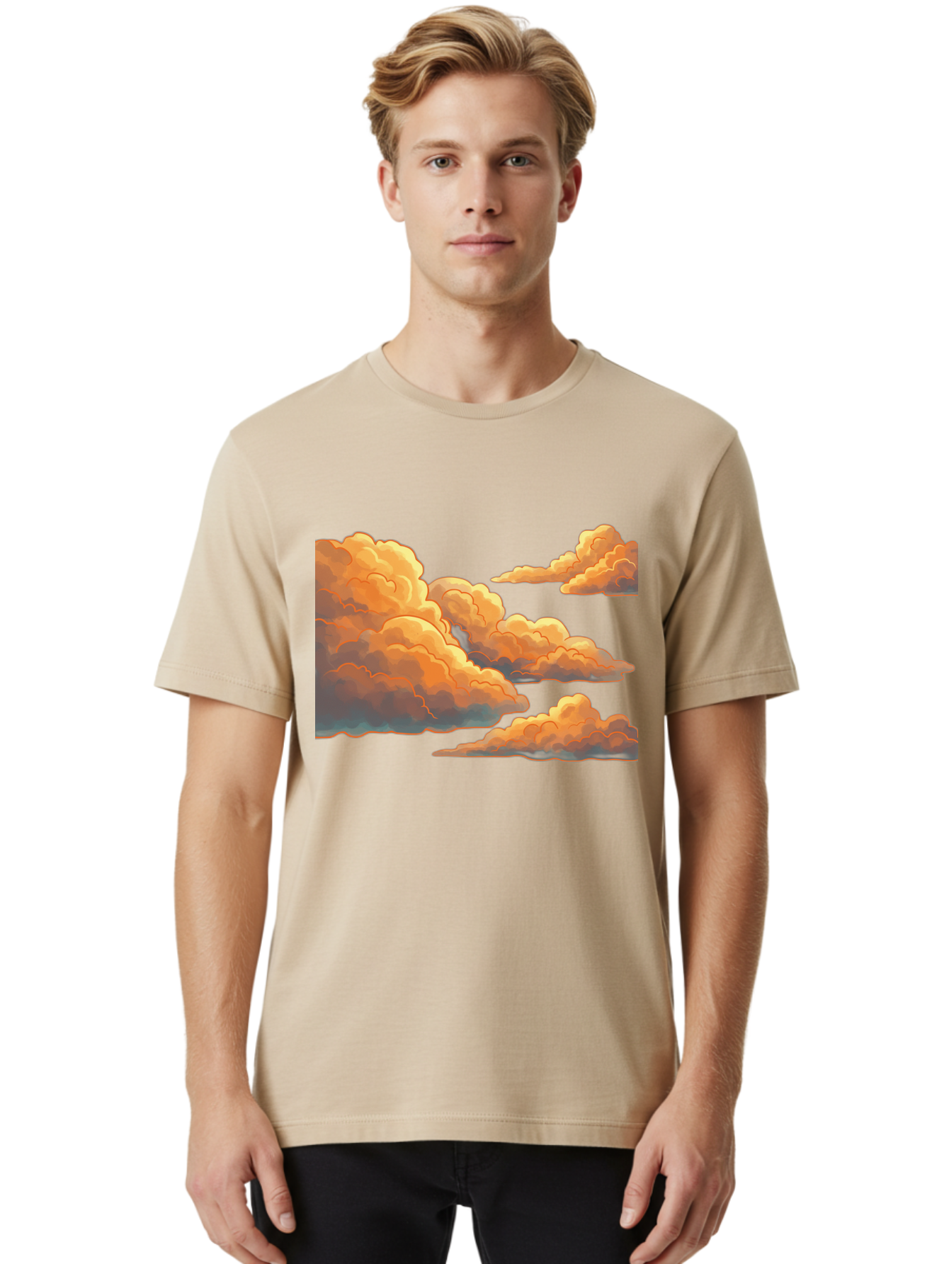 Orange-Clouds Men'S Graphic Tee, 100% Cotton, Comfortable Casual Summer Wear, Machine Washable, Vintage Camera, Old Camera, Antique Camera, Black Camera, Classic Photography, Photography Equipment, Nostalgic Device, Film Camera, Camera Art Bal002