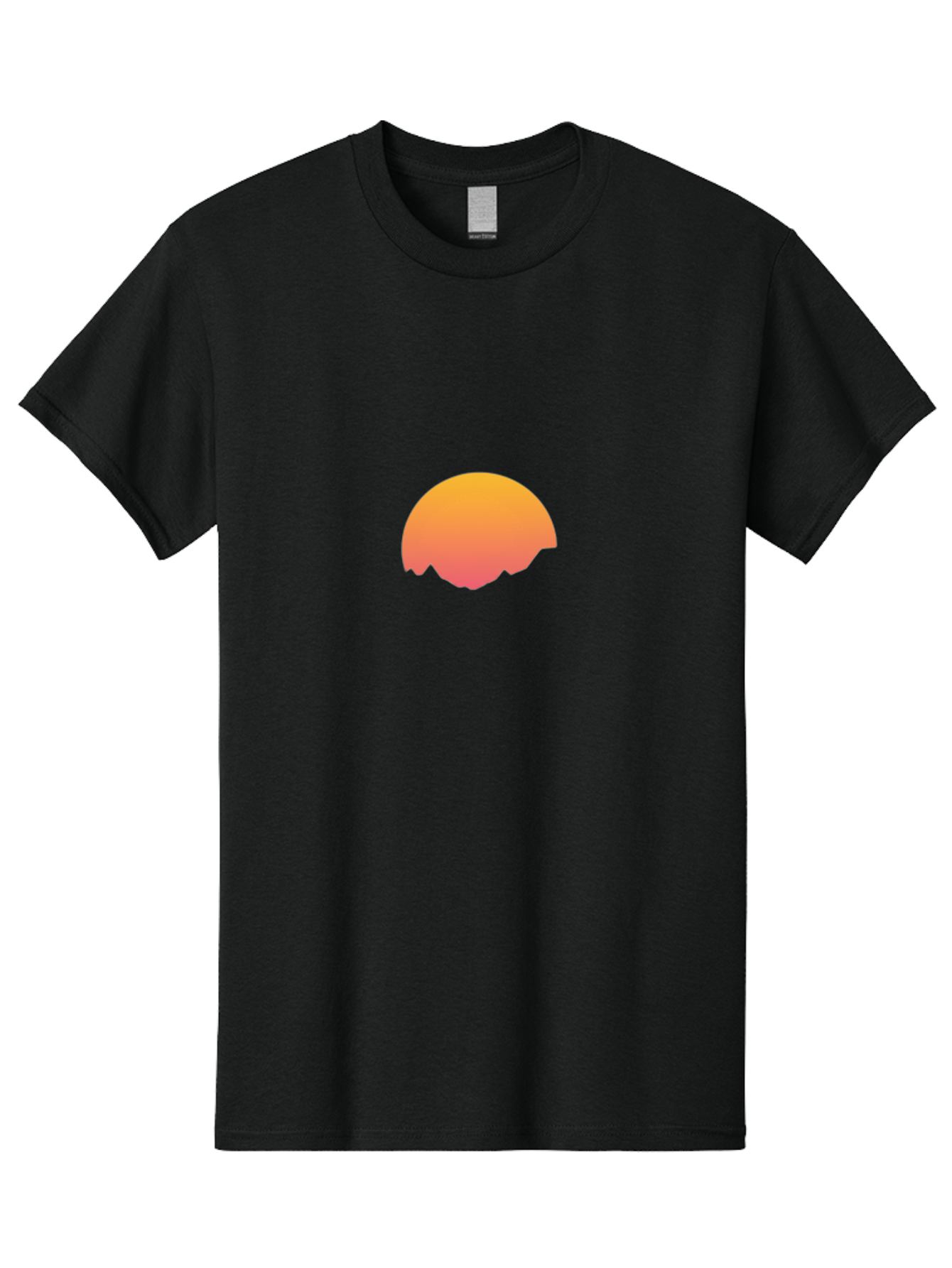 Orange-Gradient-Half-Circle Men'S Graphic Tee, 100% Cotton, Comfortable Casual Summer Wear, Machine Washable, Vintage Camera, Old Camera, Antique Camera, Black Camera, Classic Photography, Photography Equipment, Nostalgic Device, Film Camera, Bal005