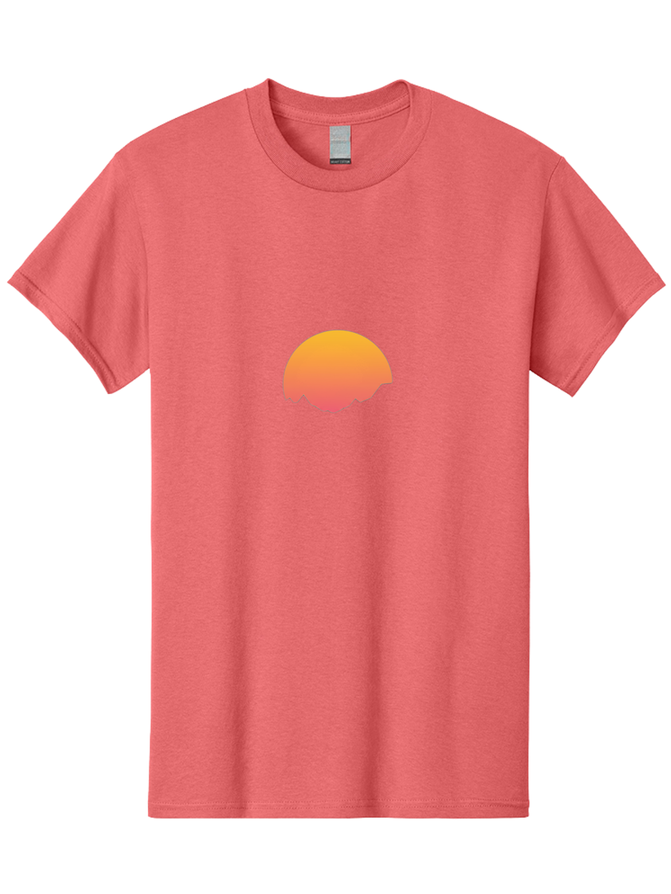 Orange-Gradient-Half-Circle Men'S Graphic Tee, 100% Cotton, Comfortable Casual Summer Wear, Machine Washable, Vintage Camera, Old Camera, Antique Camera, Black Camera, Classic Photography, Photography Equipment, Nostalgic Device, Film Camera, Bal005