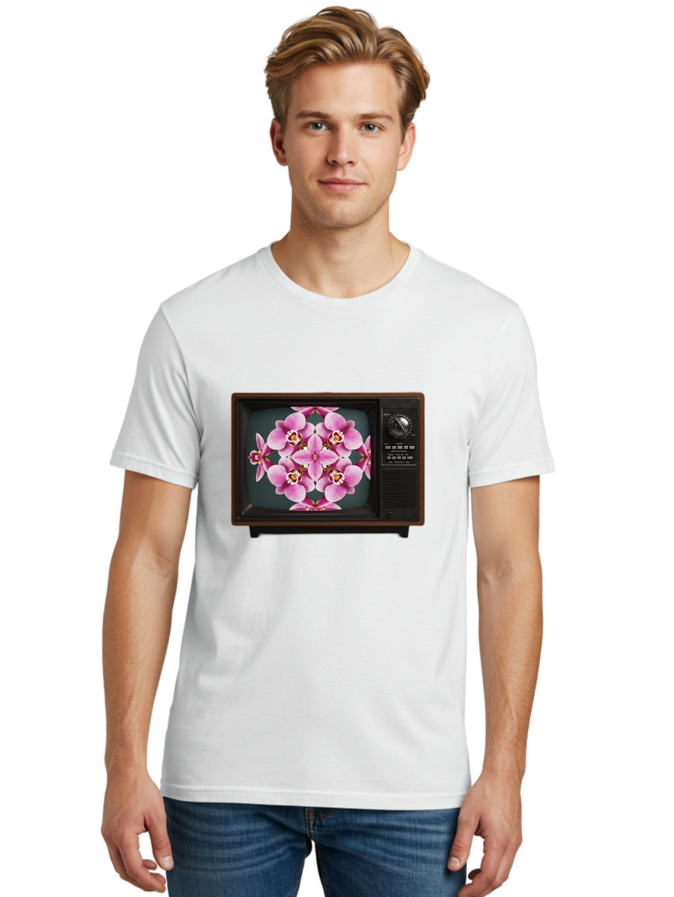 Orchids-On-Tv Men'S Graphic Tee, 100% Cotton, Comfortable Casual Summer Wear, Machine Washable, Vintage Camera, Old Camera, Antique Camera, Black Camera, Classic Photography, Photography Equipment, Nostalgic Device, Film Camera, Camera Art Bal007