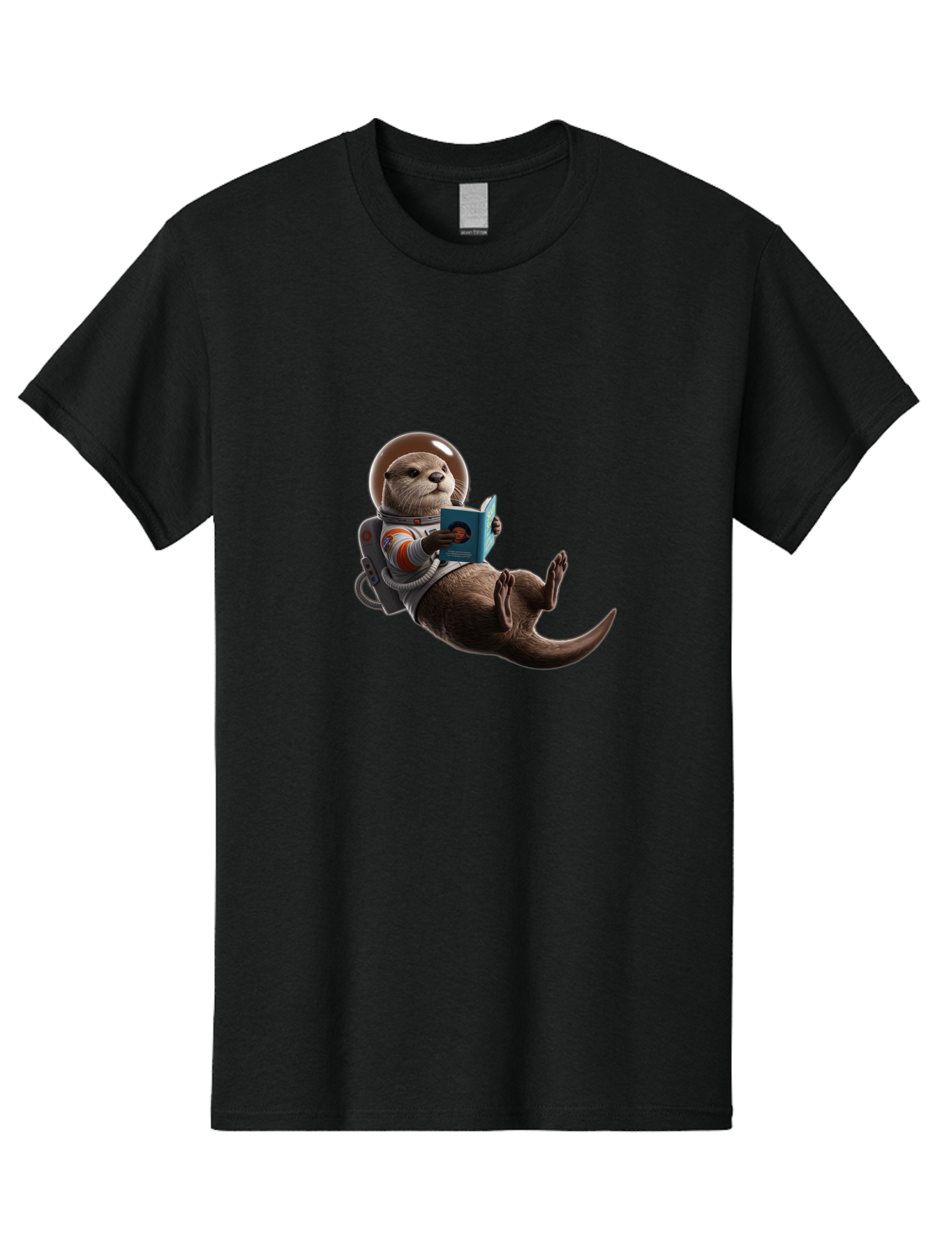 Otter-In-Spacesuit-Reading-Book Men'S Graphic Tee, 100% Cotton, Comfortable Casual Summer Wear, Machine Washable, Vintage Camera, Old Camera, Antique Camera, Black Camera, Classic Photography, Photography Equipment, Nostalgic Device, Bal010